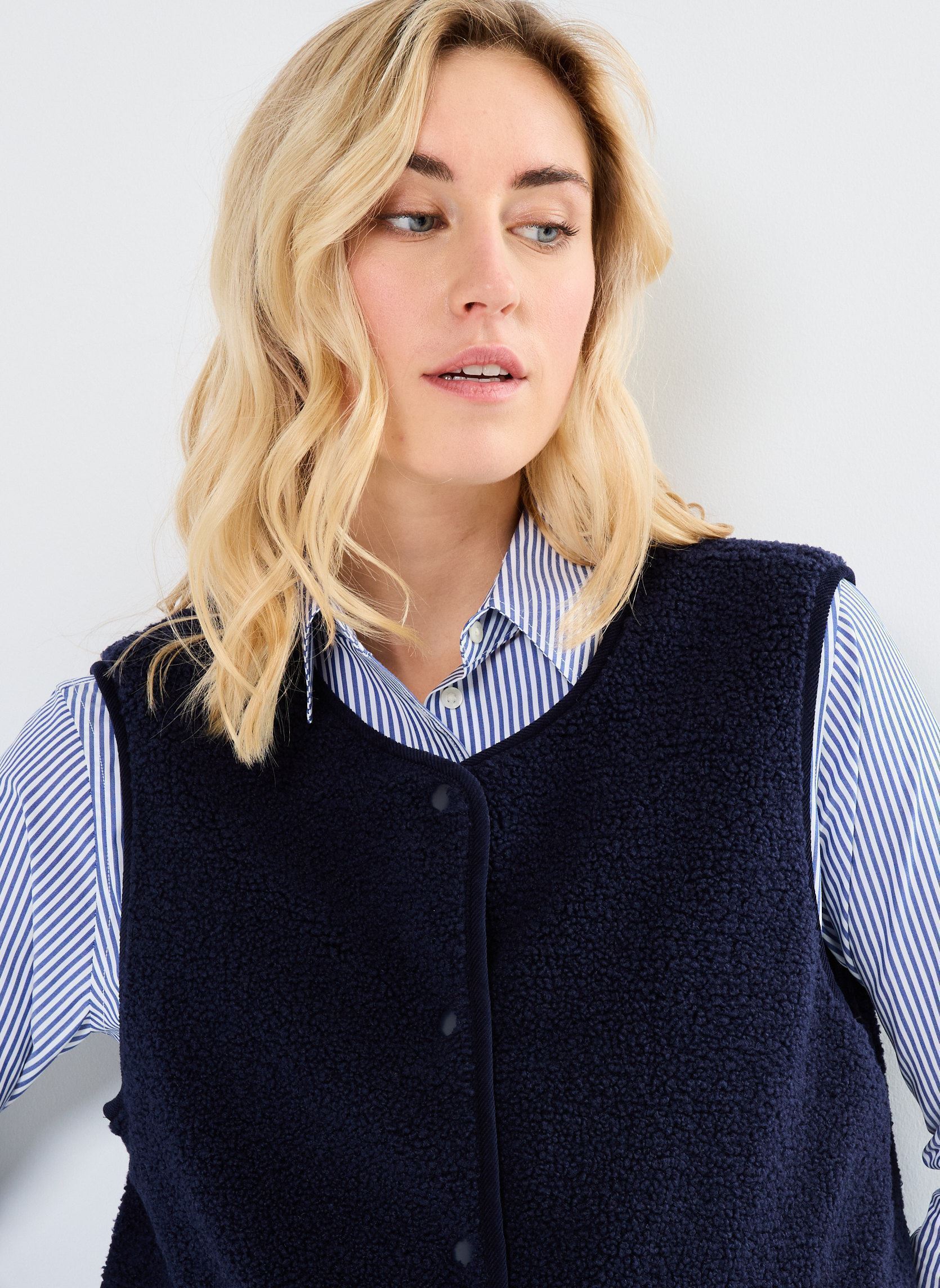 Vestes sans manches XTINO TEDDY WA2 femme bleu Ichi Vestes sans manches XTINO TEDDY WA2 femme bleu Maritime Blue