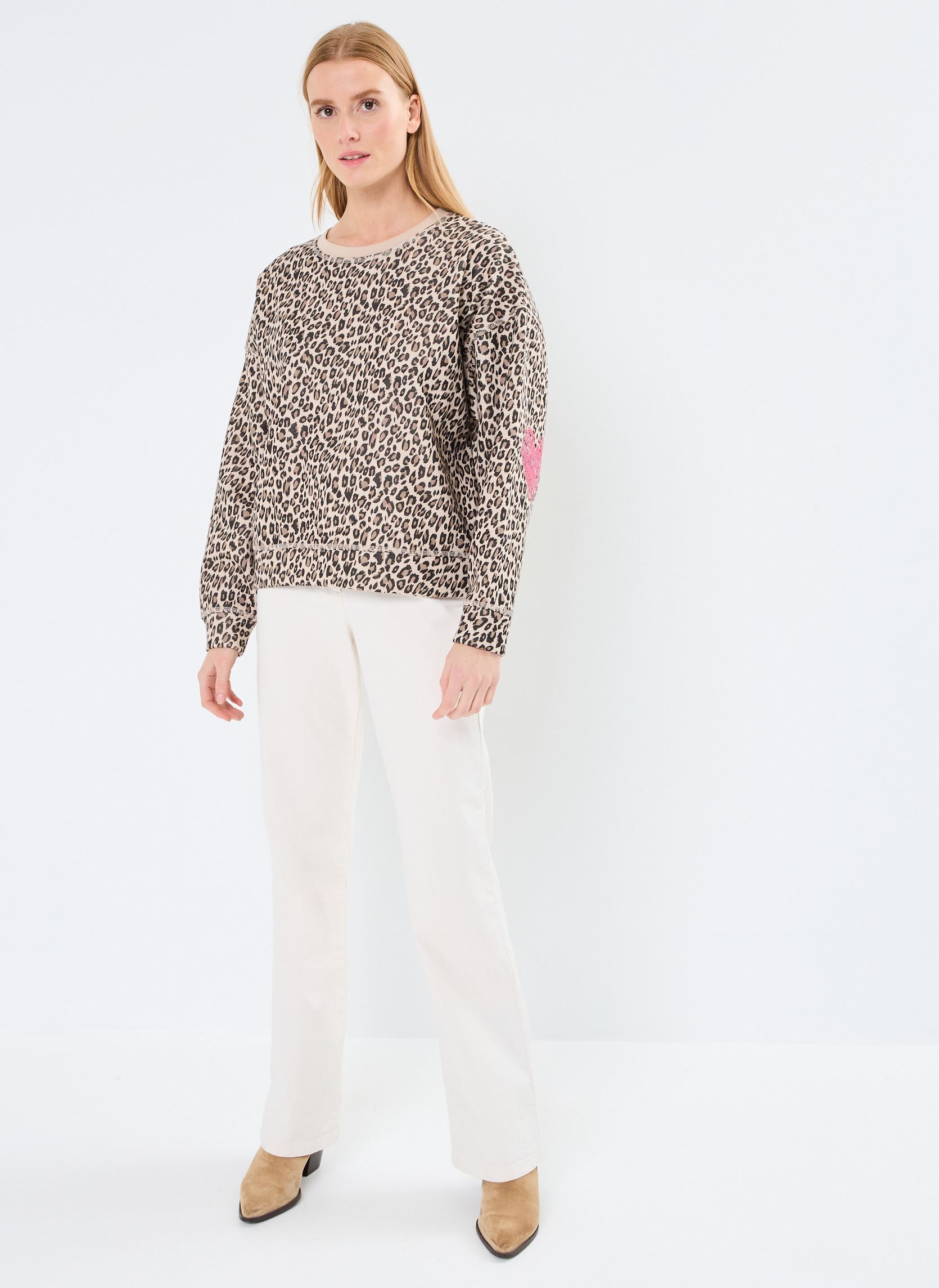Sweatshirts IXMERELLA SW2 femme marron Ichi Sweatshirts IXMERELLA SW2 femme marron CARIBOU LEOPRINT