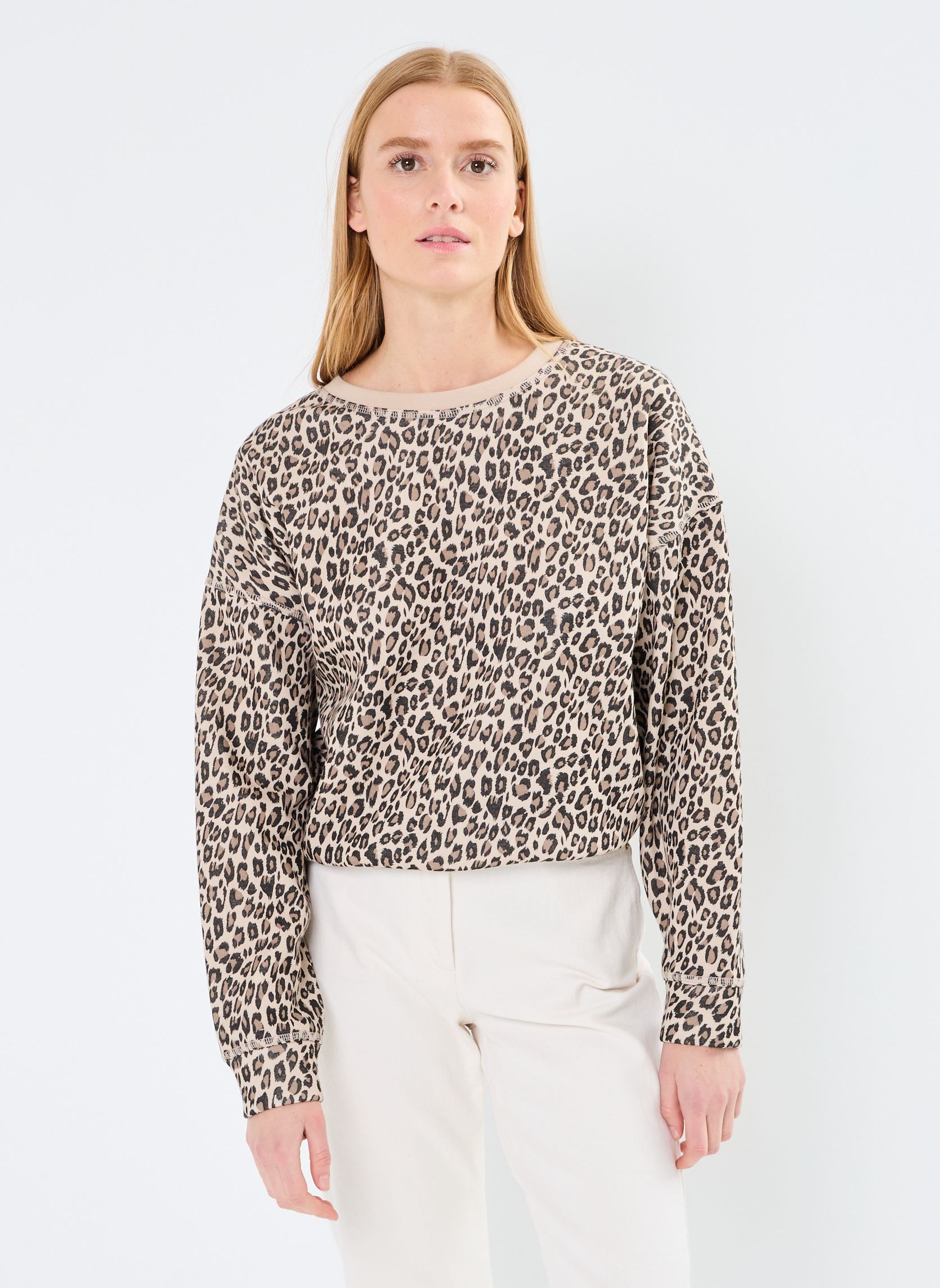 Sweatshirts IXMERELLA SW2 femme marron Ichi Sweatshirts IXMERELLA SW2 femme marron CARIBOU LEOPRINT