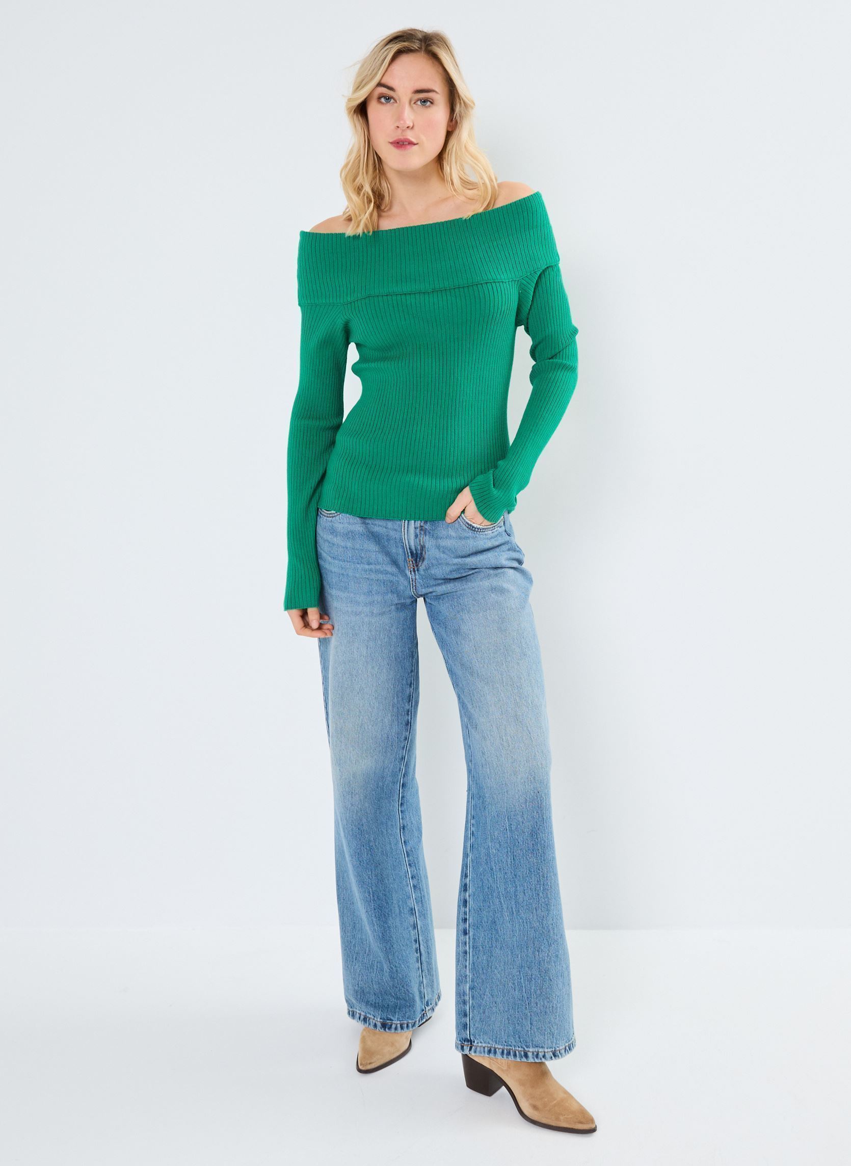 Pulls MARITHA femme vert MADE BY Pulls MARITHA femme vert LUSH MEADOW