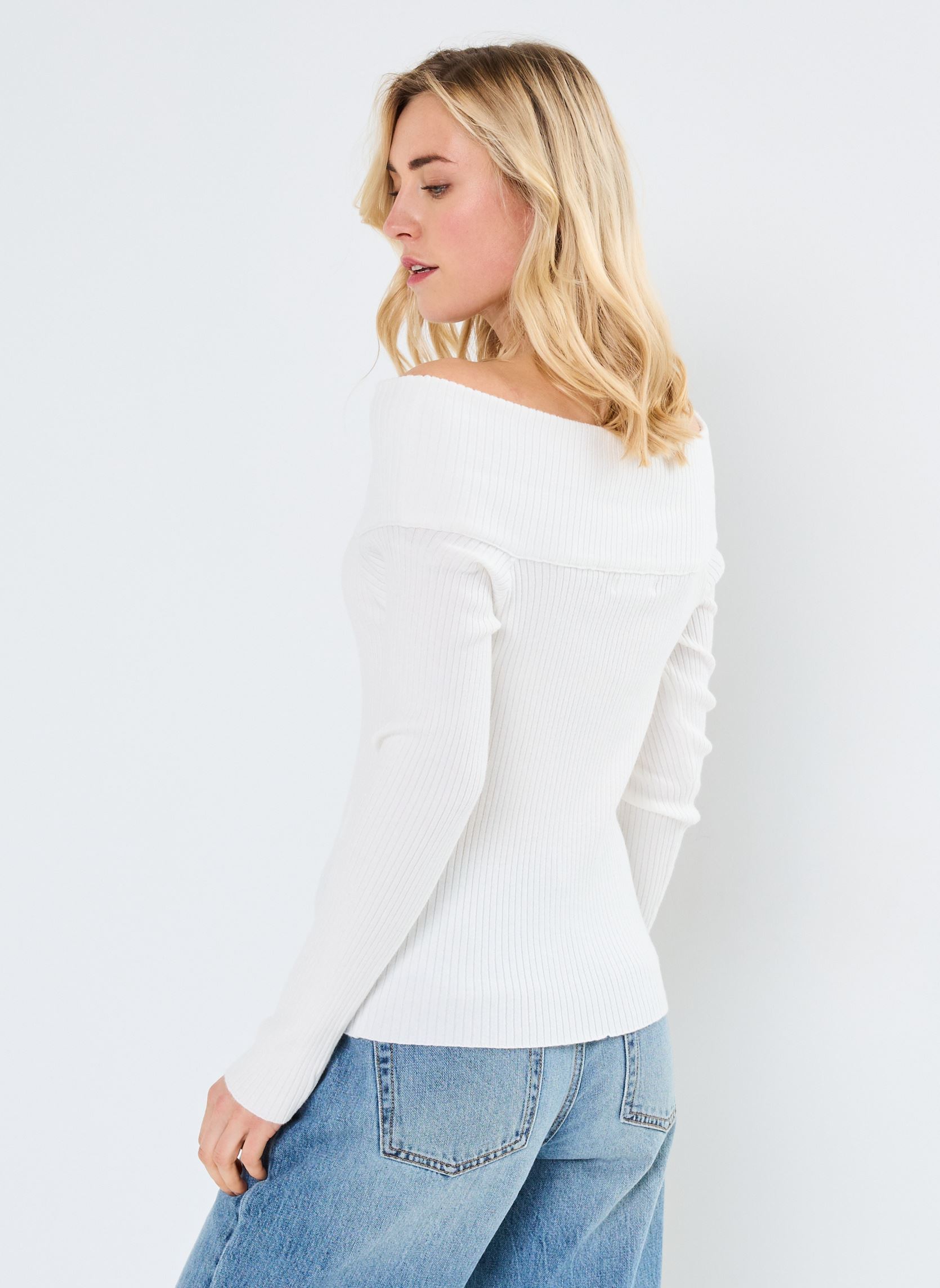Pulls MARITHA femme blanc MADE BY Pulls MARITHA femme blanc SNOW WHITE