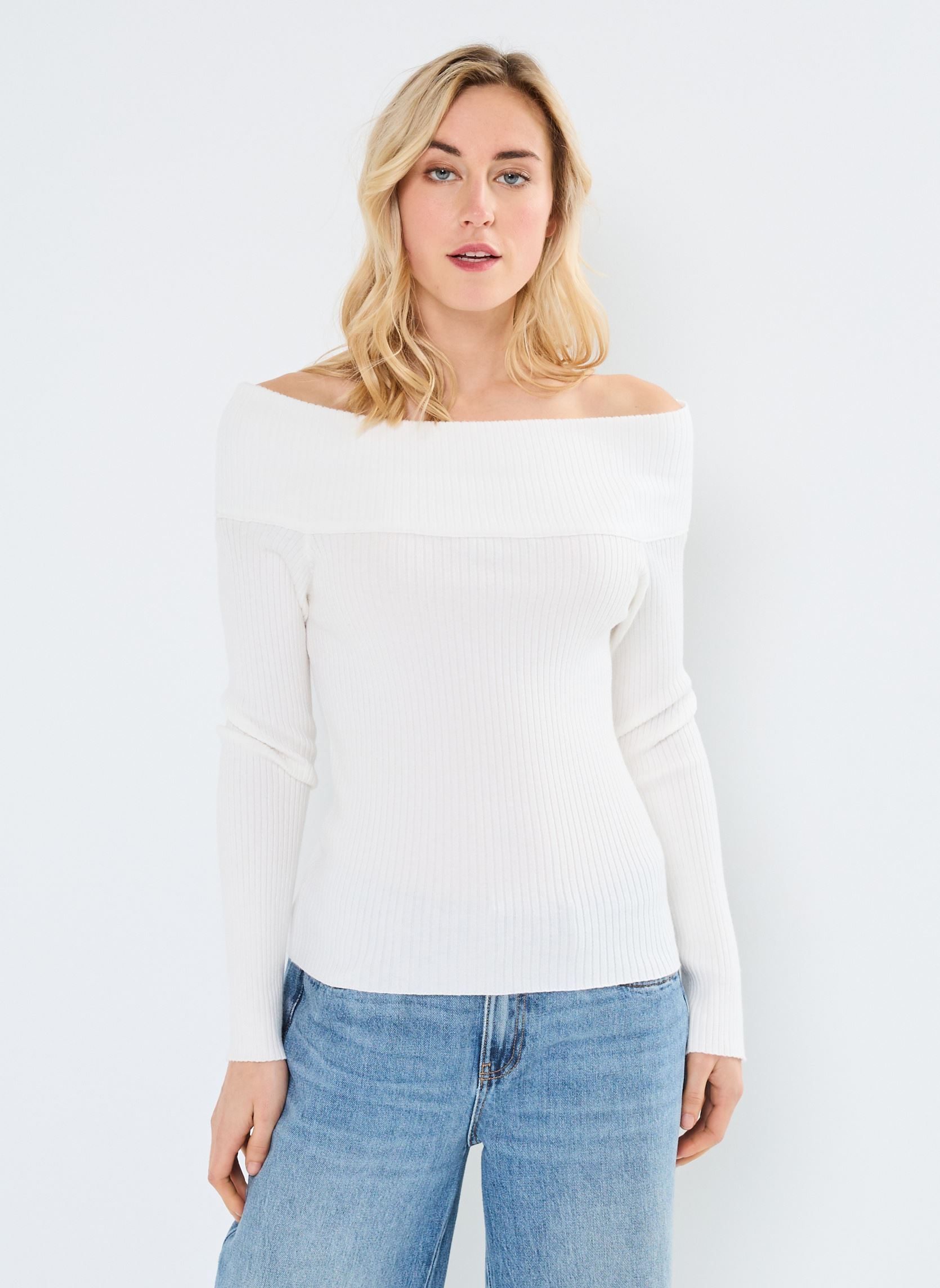 Pulls MARITHA femme blanc MADE BY Pulls MARITHA femme blanc SNOW WHITE