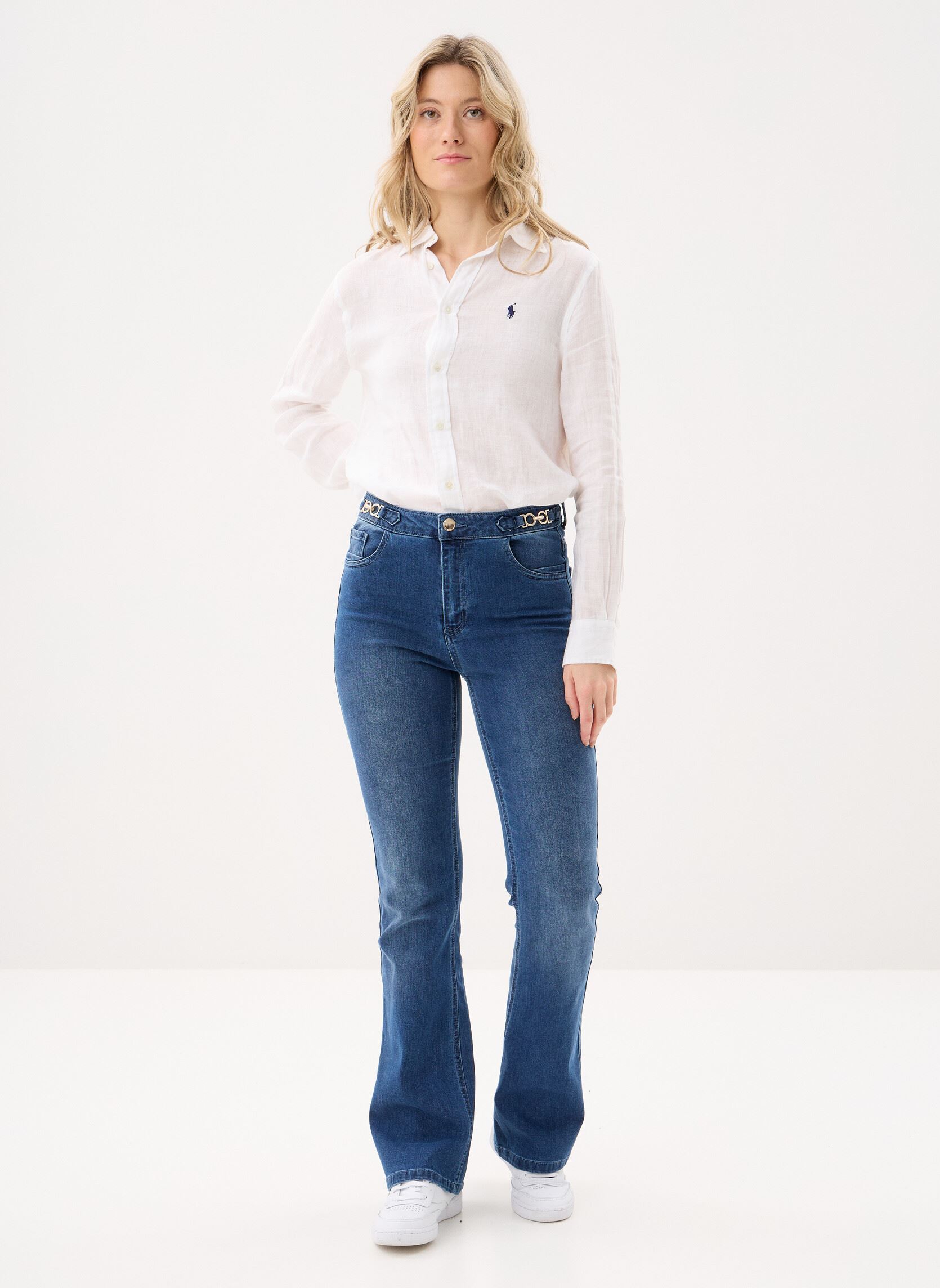 Flared jeans PEFANCY dames blauw MADE BY Flared jeans PEFANCY dames blauw DENIM DOUBLE STONE