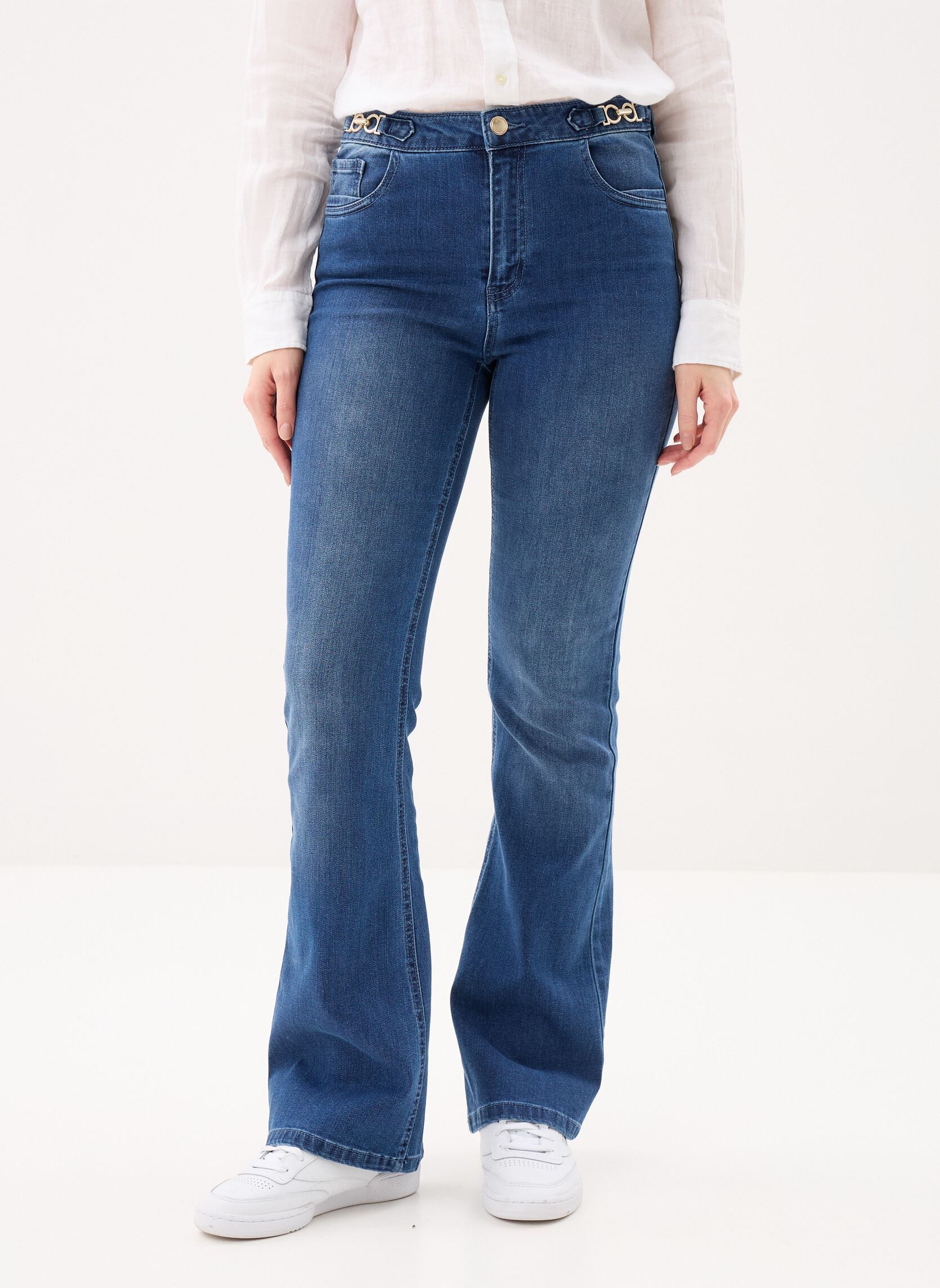 Flared jeans PEFANCY dames blauw MADE BY Flared jeans PEFANCY dames blauw DENIM DOUBLE STONE