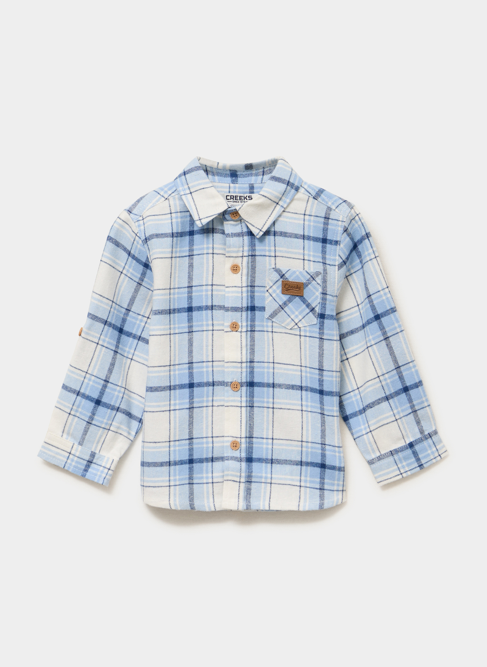 Chemises CREB1_CHIRTCHECKS garçon bleu CREEKS Chemises CREB1_CHIRTCHECKS garçon bleu Bleu clair