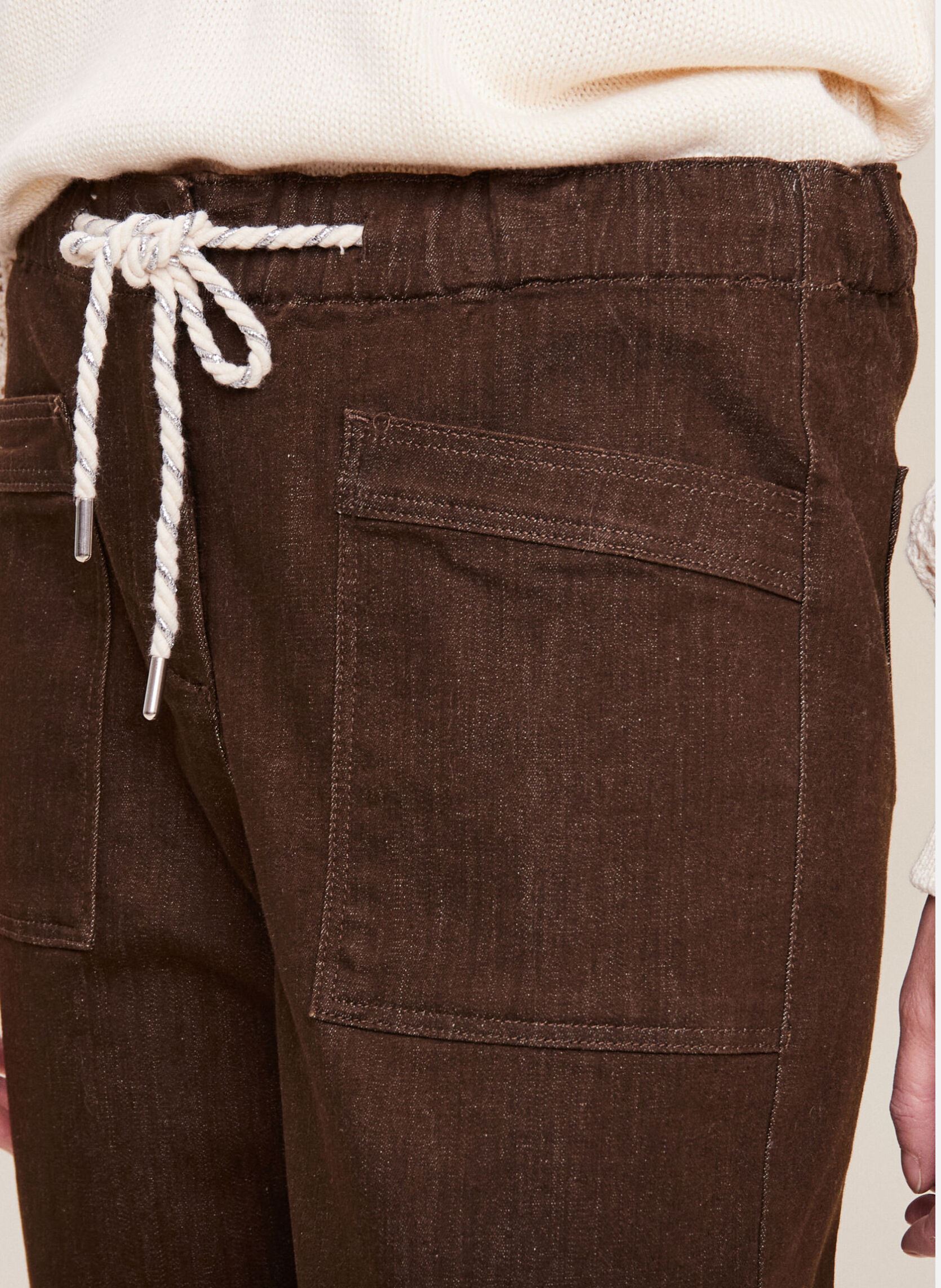Wijde jeans / Flared Jeans PEBATJ dames bruin Bréal Wijde jeans / Flared Jeans PEBATJ dames bruin Mole