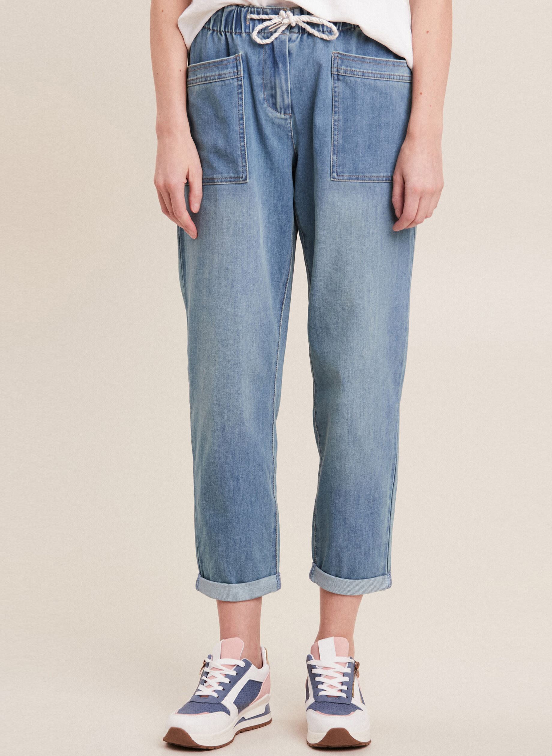 Wijde jeans / Flared Jeans PEBATJ dames blauw Bréal Wijde jeans / Flared Jeans PEBATJ dames blauw DENIM DOUBLE STONE