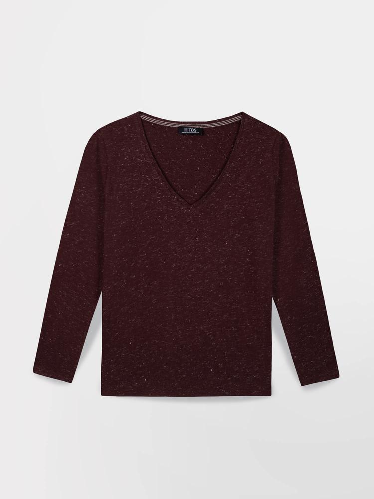 Tee-shirts Polo Manches longues ADINALON SYNAGOT femme rouge TBS Tee-shirts Polo Manches longues ADINALON SYNAGOT femme rouge Rouge foncé