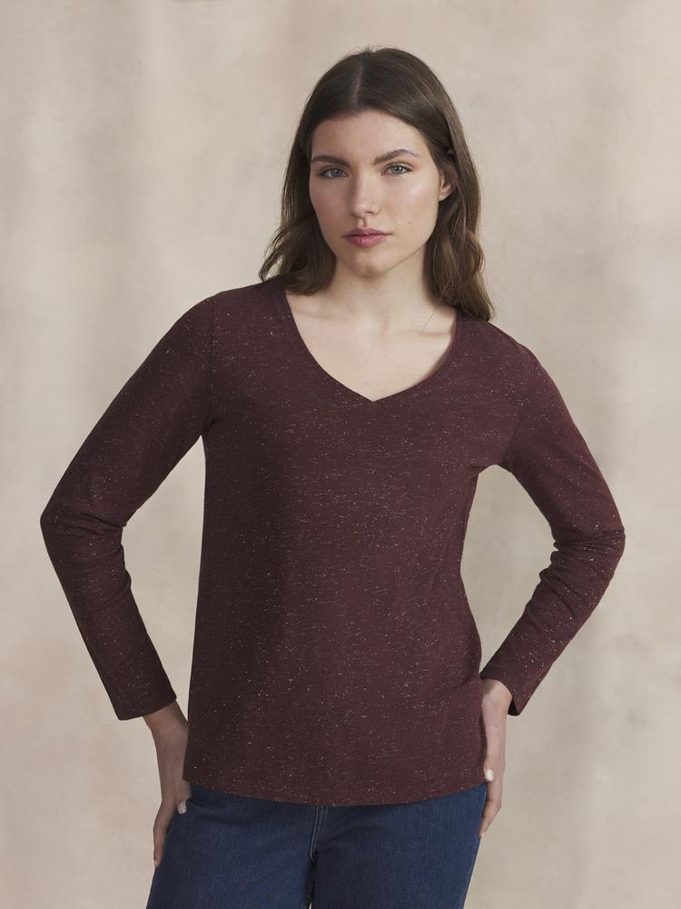 Tee-shirts Polo Manches longues ADINALON SYNAGOT femme rouge TBS Tee-shirts Polo Manches longues ADINALON SYNAGOT femme rouge Rouge foncé