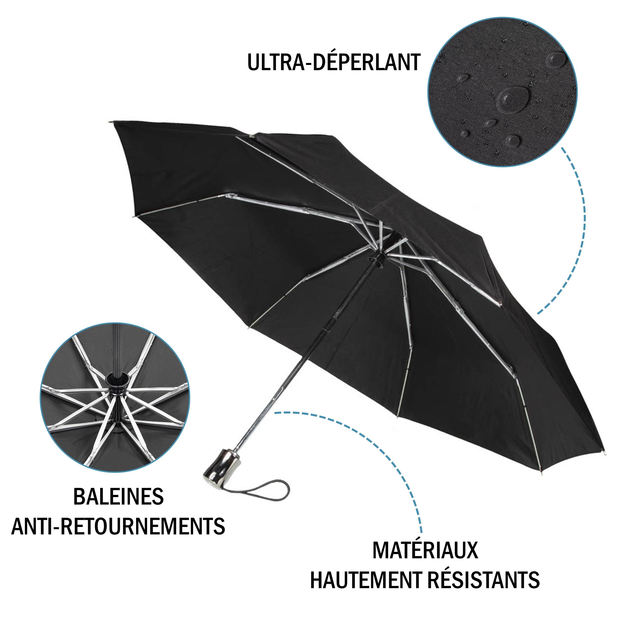 Accessoires divers Parapluie X-TRA SOLIDE 28 cm Mini Pois Noir femme noir Isotoner Accessoires divers Parapluie X-TRA SOLIDE 28 cm Mini Pois Noir femme noir Noir verni