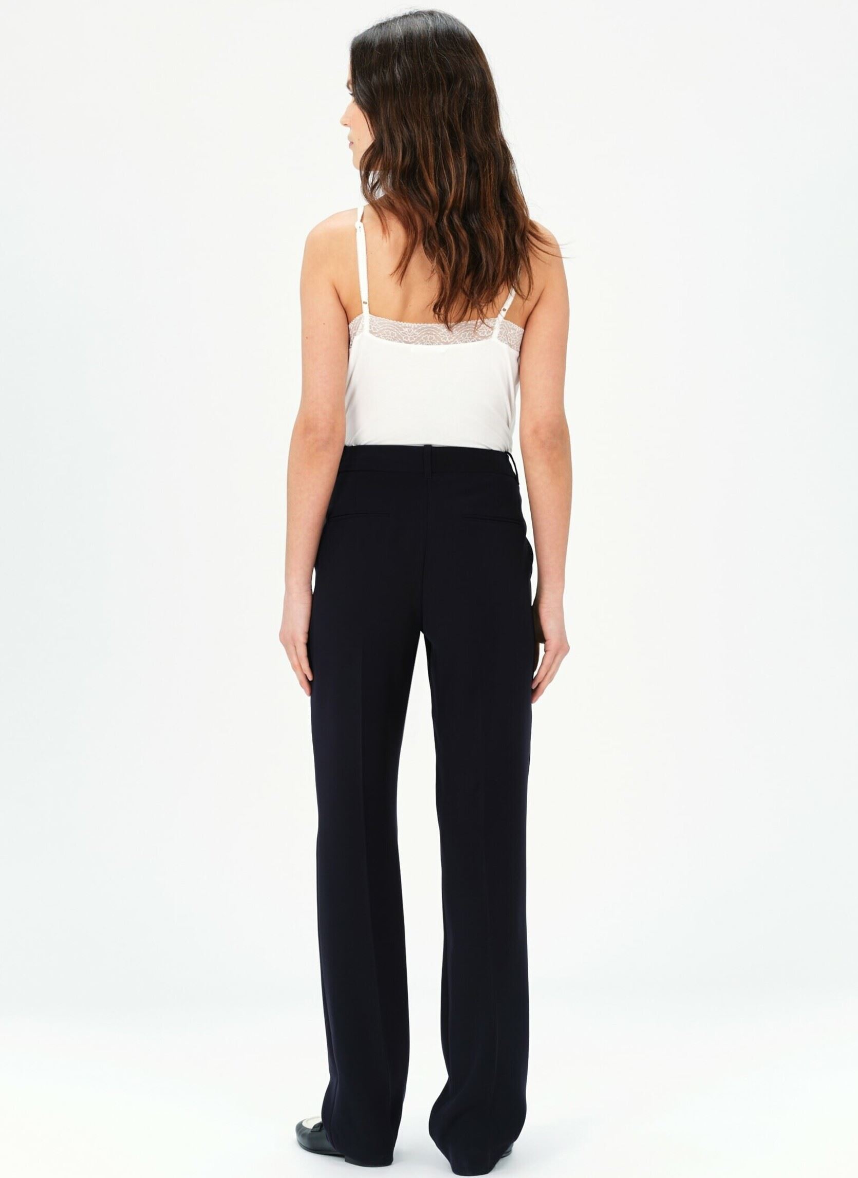 Rechte broeken 232P-PCLEMENT dames blauw Caroll Rechte broeken 232P-PCLEMENT dames blauw MARINE