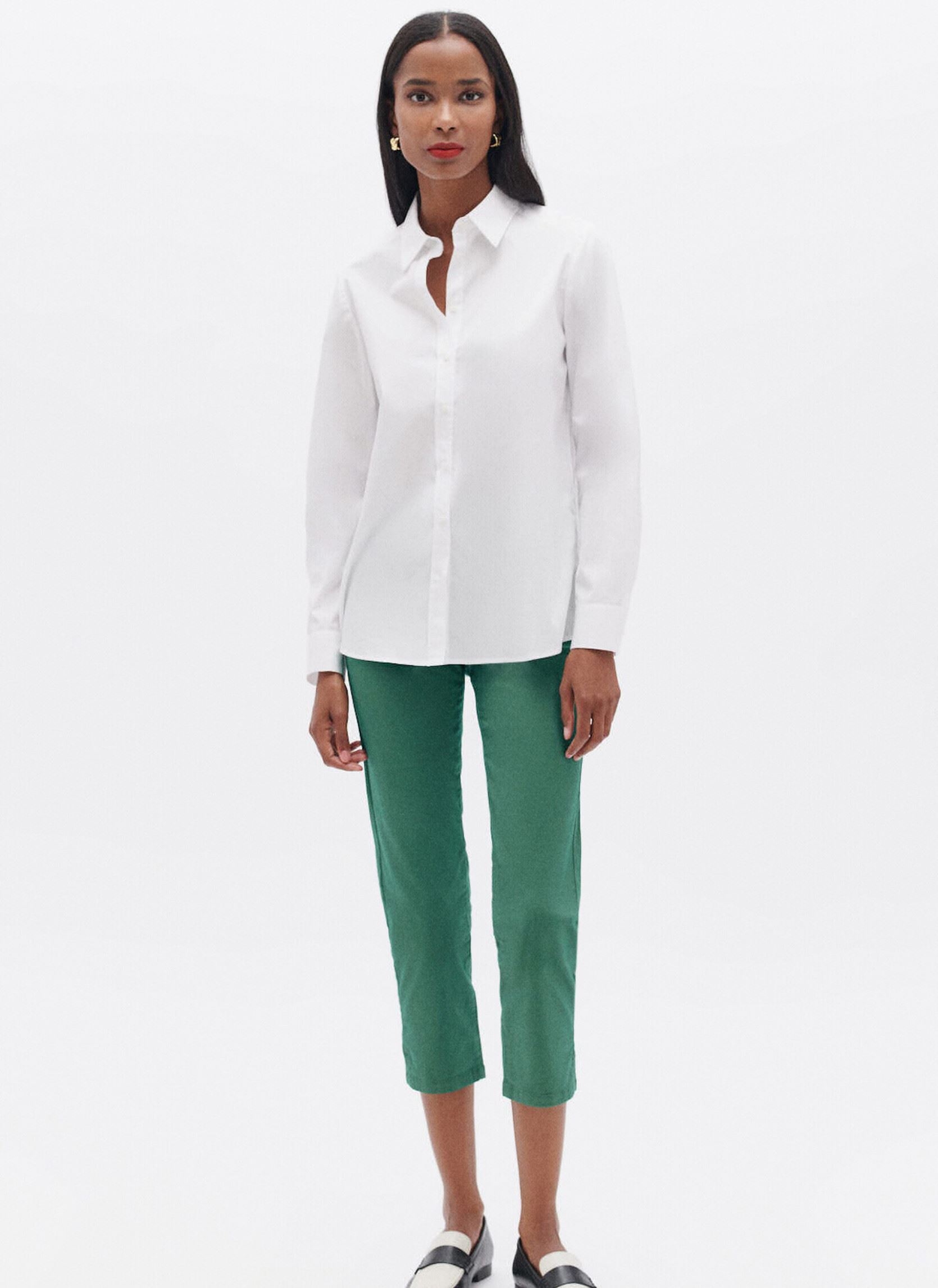 Chemises manches longues 232C-BRENDA2 femme blanc Caroll Chemises manches longues 232C-BRENDA2 femme blanc BLANC