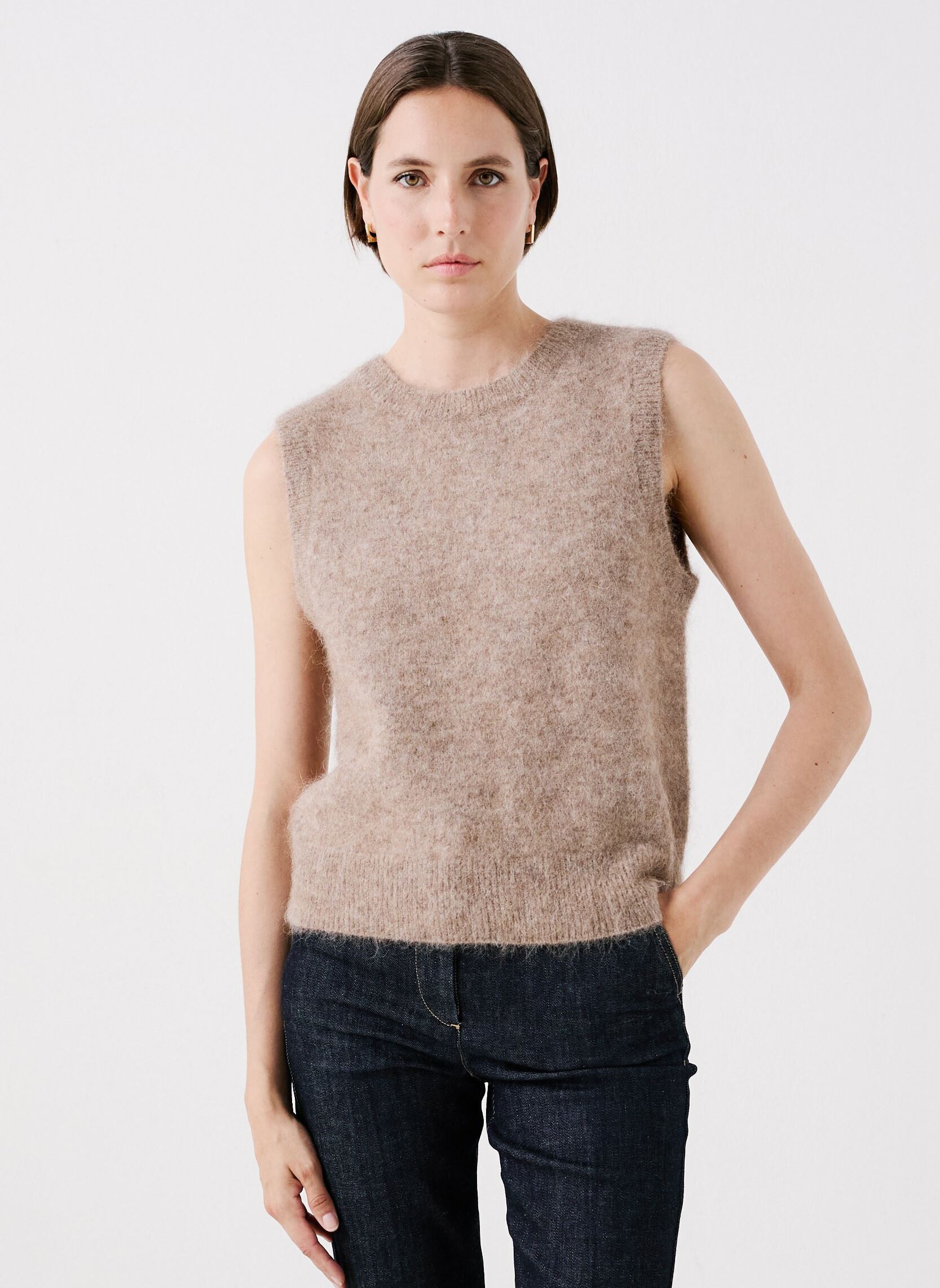Pulls 242K-MDOUGLAS femme beige Caroll Pulls 242K-MDOUGLAS femme beige TAUPE
