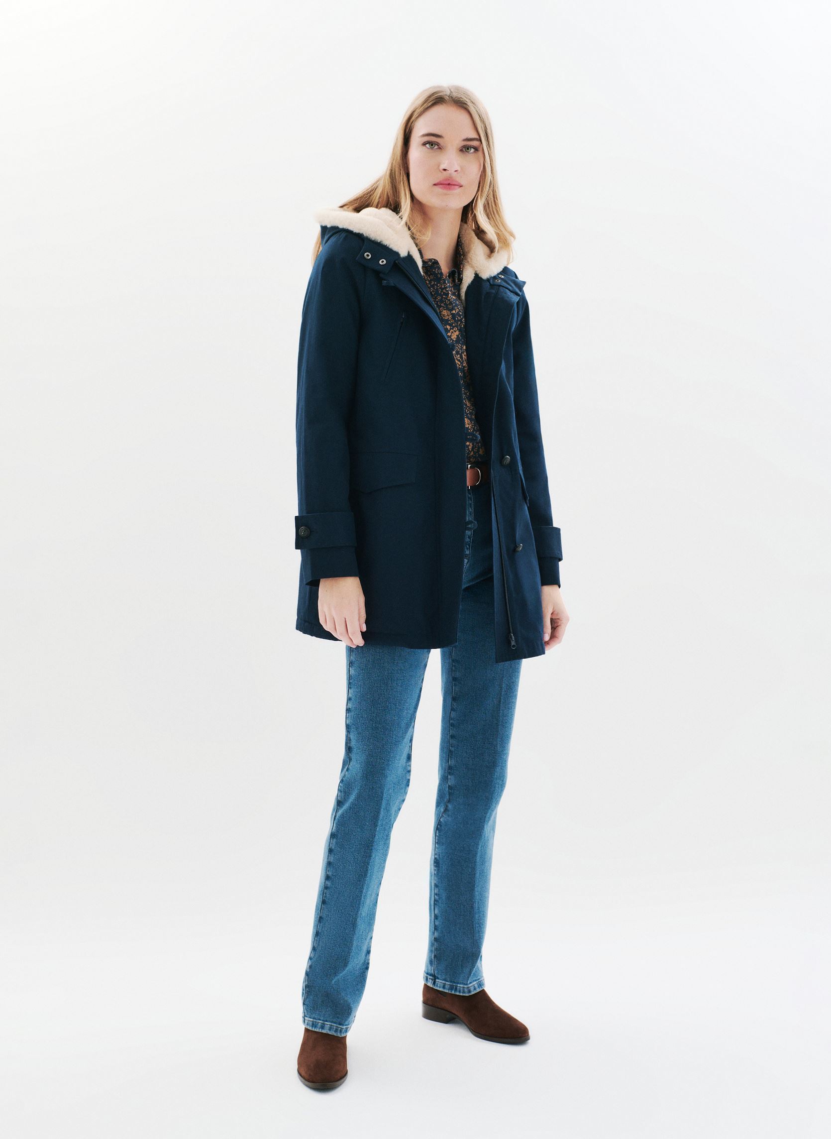 Manteaux MJ001-ELECTRAB femme bleu Caroll Manteaux MJ001-ELECTRAB femme bleu SKY CAPTAIN