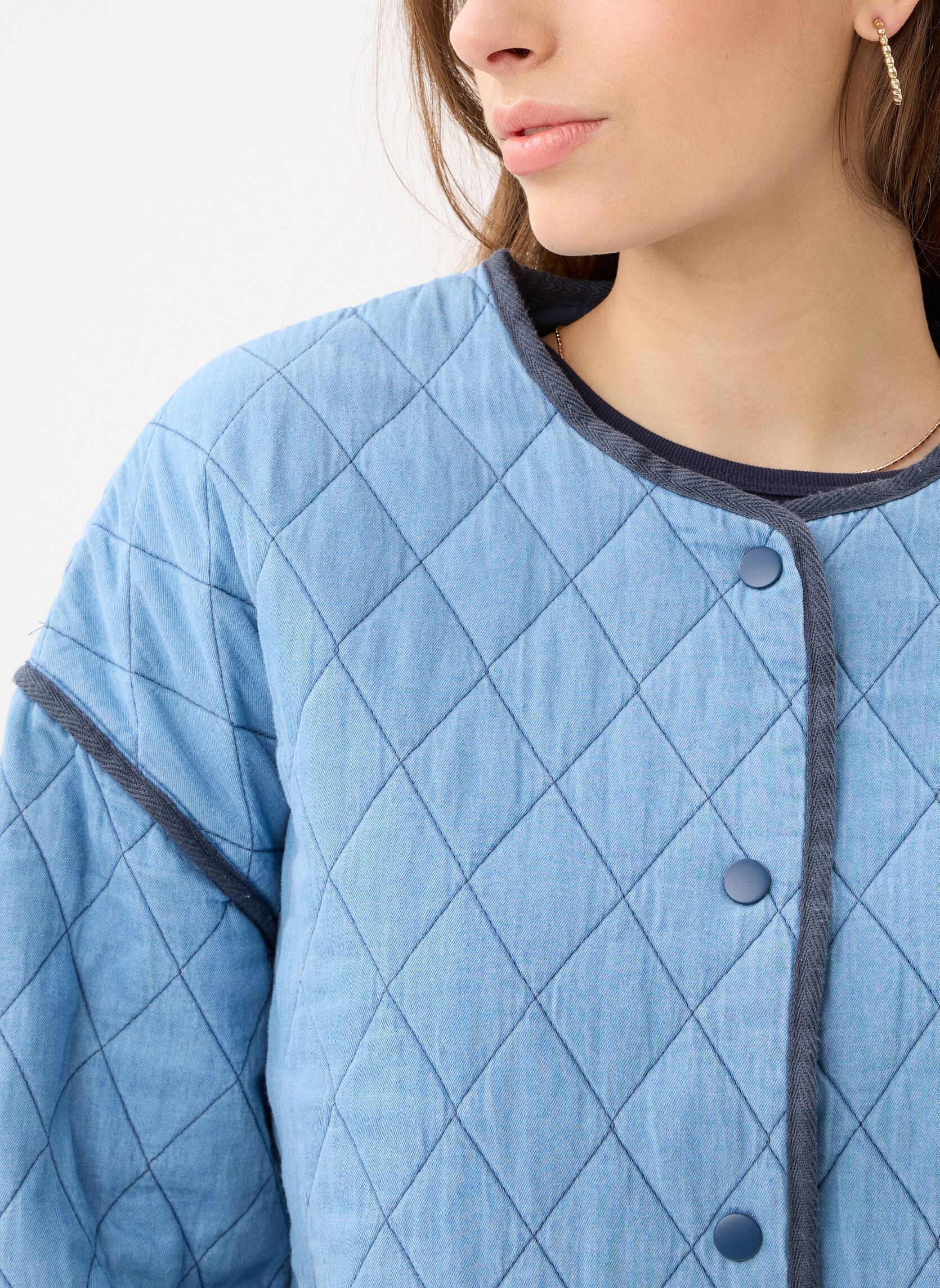 Jacken VESTE-MATELASSEE damen blau MADE BY Jacken VESTE-MATELASSEE damen blau DENIM DOUBLE STONE