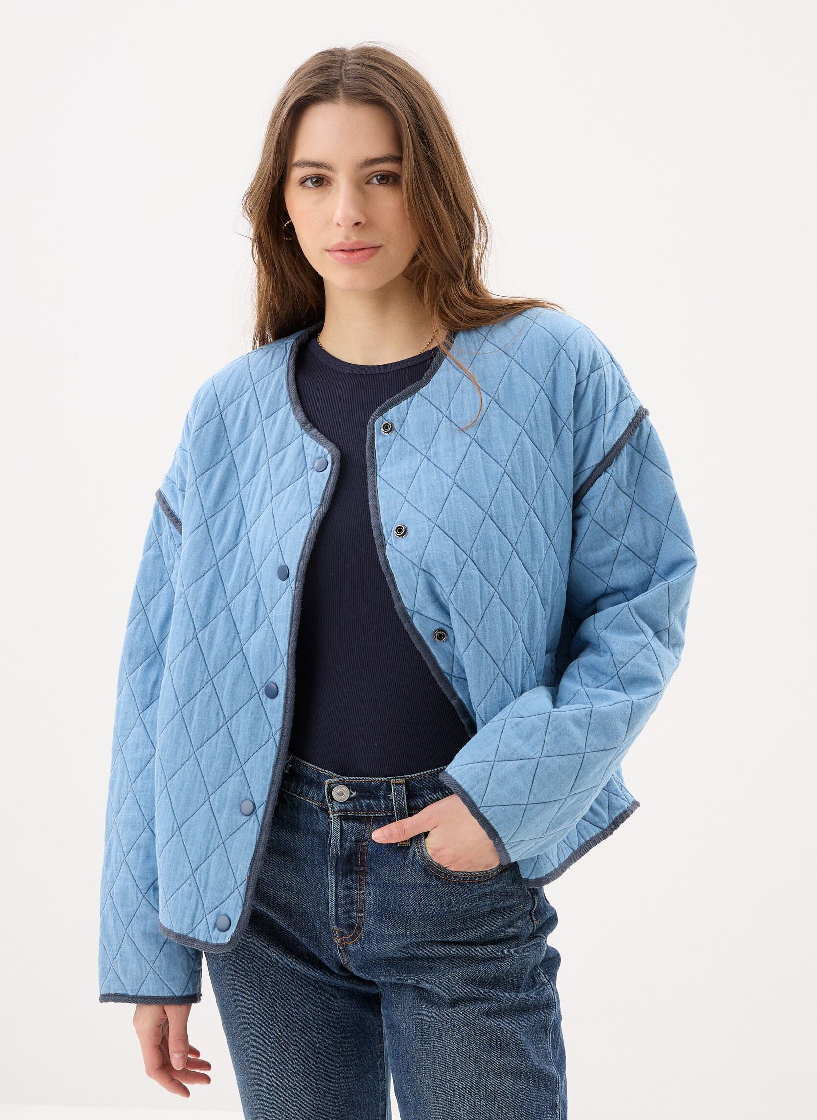 Jacken VESTE-MATELASSEE damen blau MADE BY Jacken VESTE-MATELASSEE damen blau DENIM DOUBLE STONE