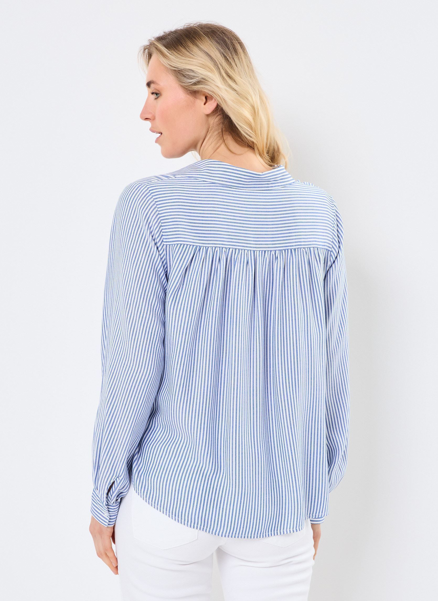 Langarm-Blusen CHEBLOUSE damen blau Georgia Rose Langarm-Blusen CHEBLOUSE damen blau Cloud Dancer