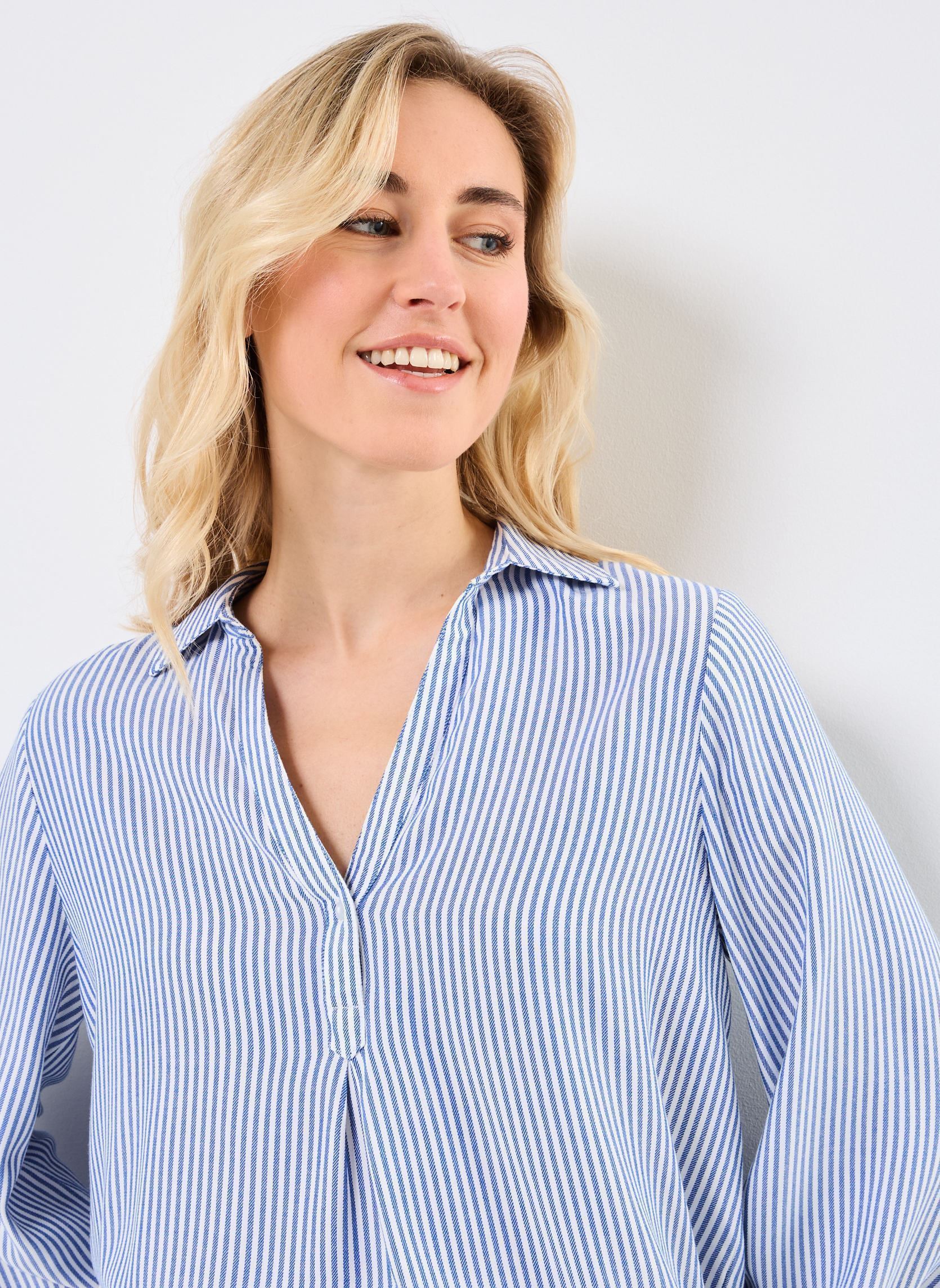Langarm-Blusen CHEBLOUSE damen blau Georgia Rose Langarm-Blusen CHEBLOUSE damen blau Cloud Dancer