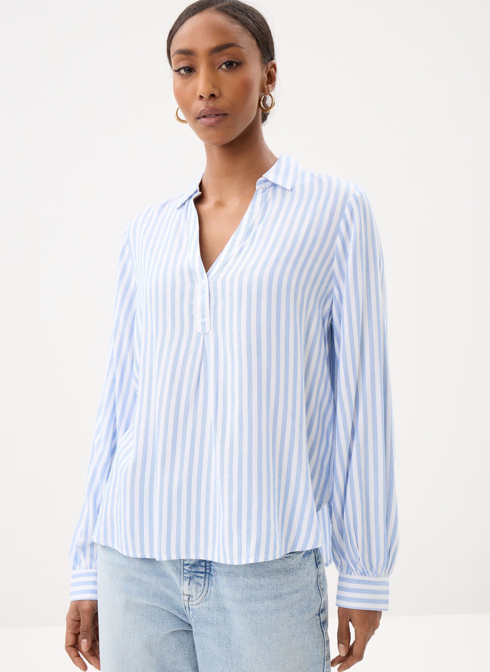 Blouses met lange mouwen CHEBLOUSE dames blauw Georgia Rose Blouses met lange mouwen CHEBLOUSE dames blauw FROZEN FJORD