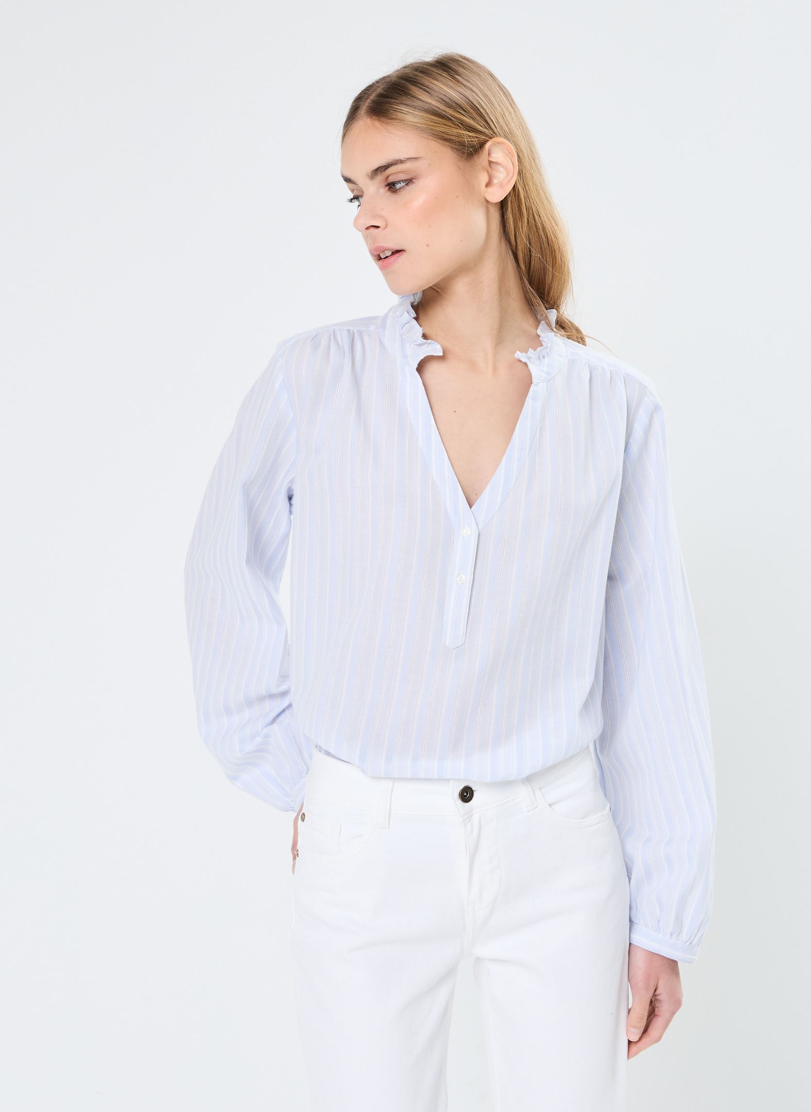 Blouses manches longues CHEBLOUSE2 femme bleu Georgia Rose Blouses manches longues CHEBLOUSE2 femme bleu RAY-BLOUCOL-BL