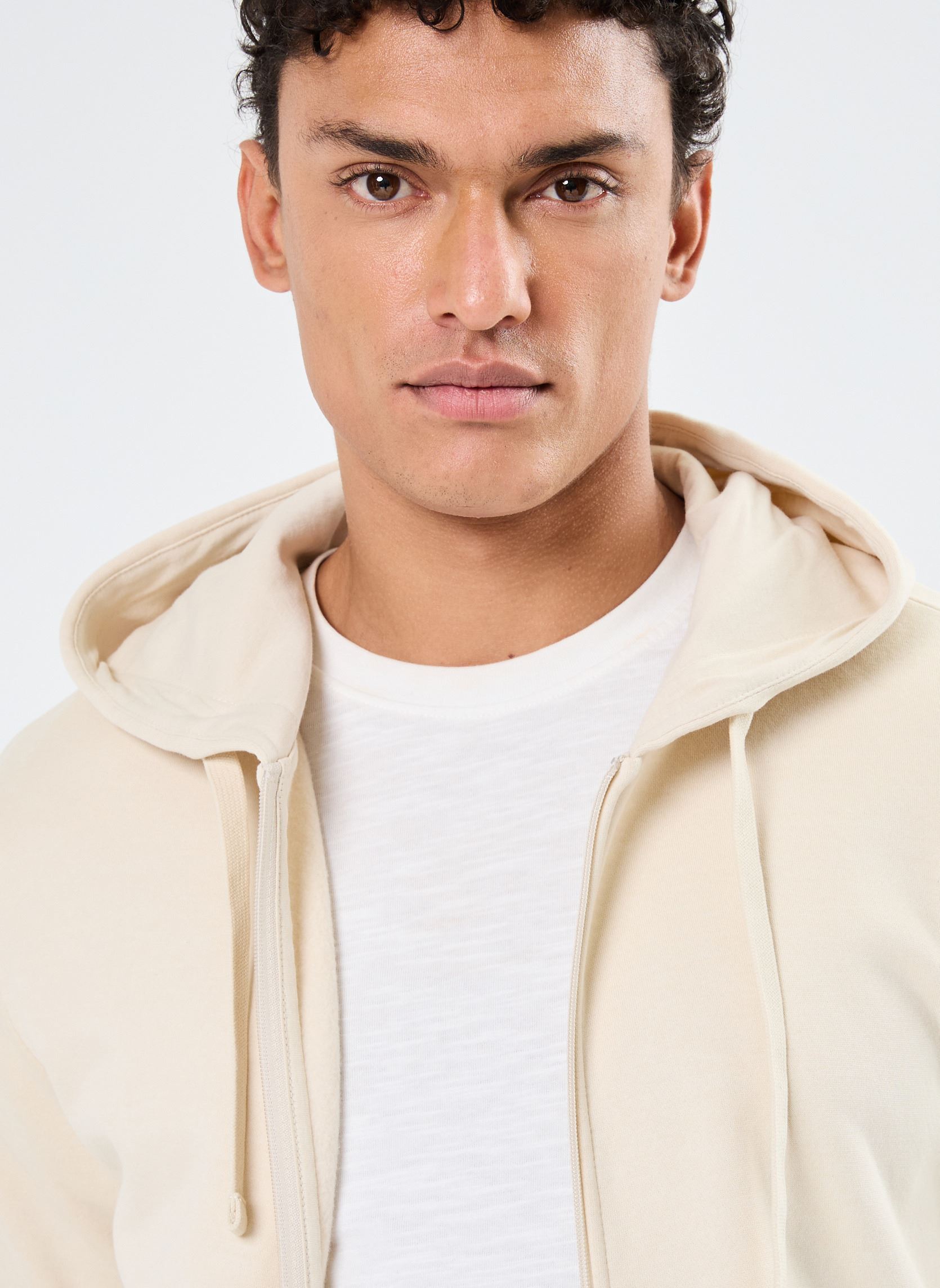Sweaters met rits MARLONE sweat heren beige MADE BY Sweaters met rits MARLONE sweat heren beige BIRCH