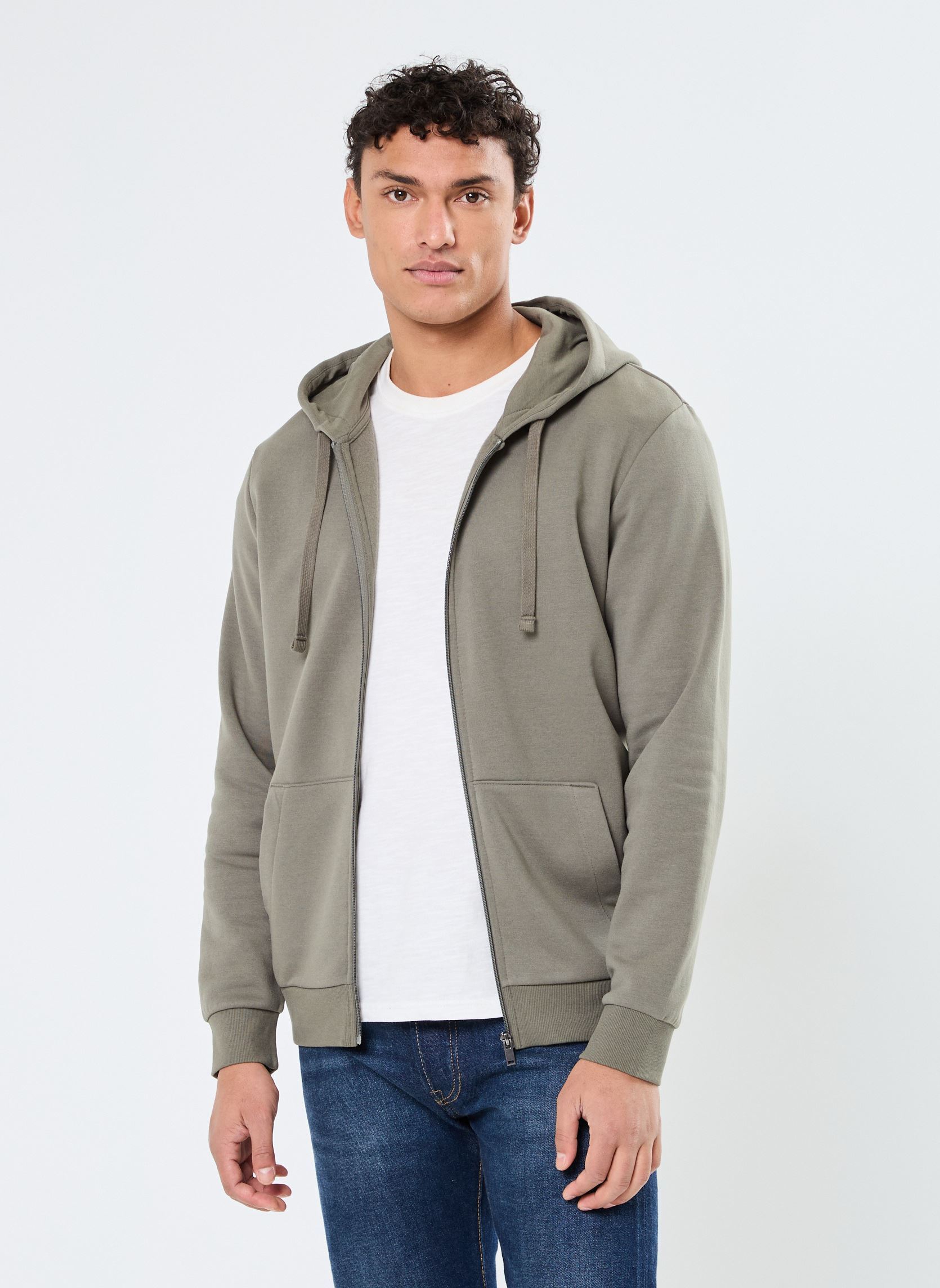 Sweats zippés MARLONE sweat homme vert MADE BY Sweats zippés MARLONE sweat homme vert MULLED BASIL