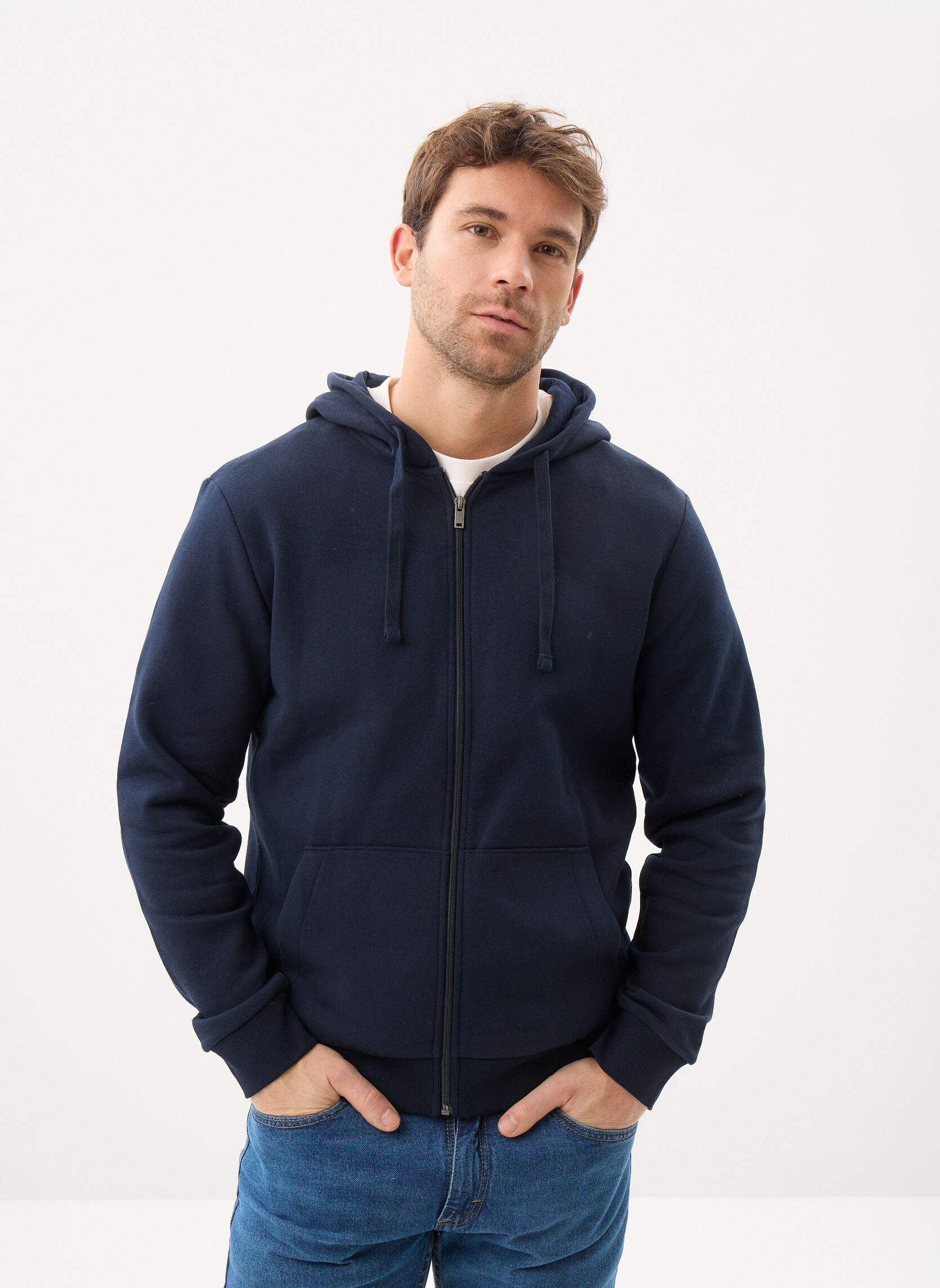 Sweatshirts mit Reißverschluss MARLONE sweat herren blau MADE BY Sweatshirts mit Reißverschluss MARLONE sweat herren blau Z**MARINE