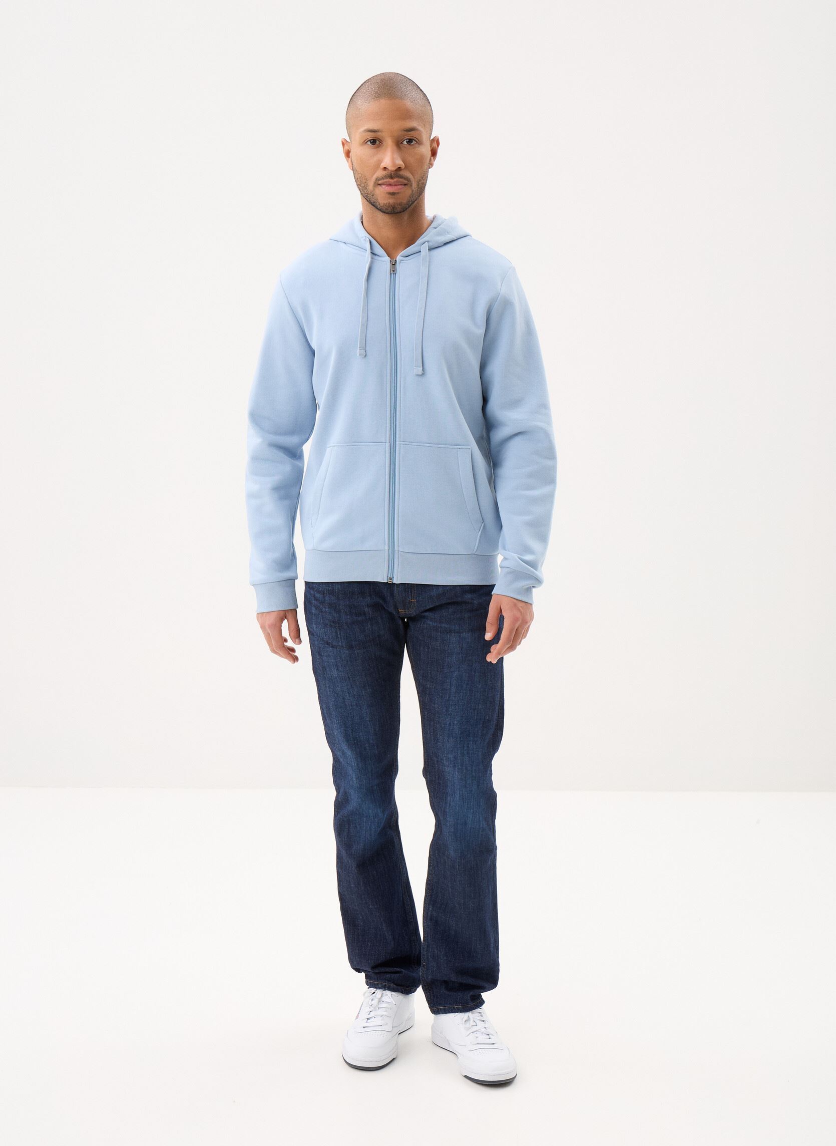 Sweaters met rits MARLONE sweat heren blauw MADE BY Sweaters met rits MARLONE sweat heren blauw SOFT CHAMBRAY