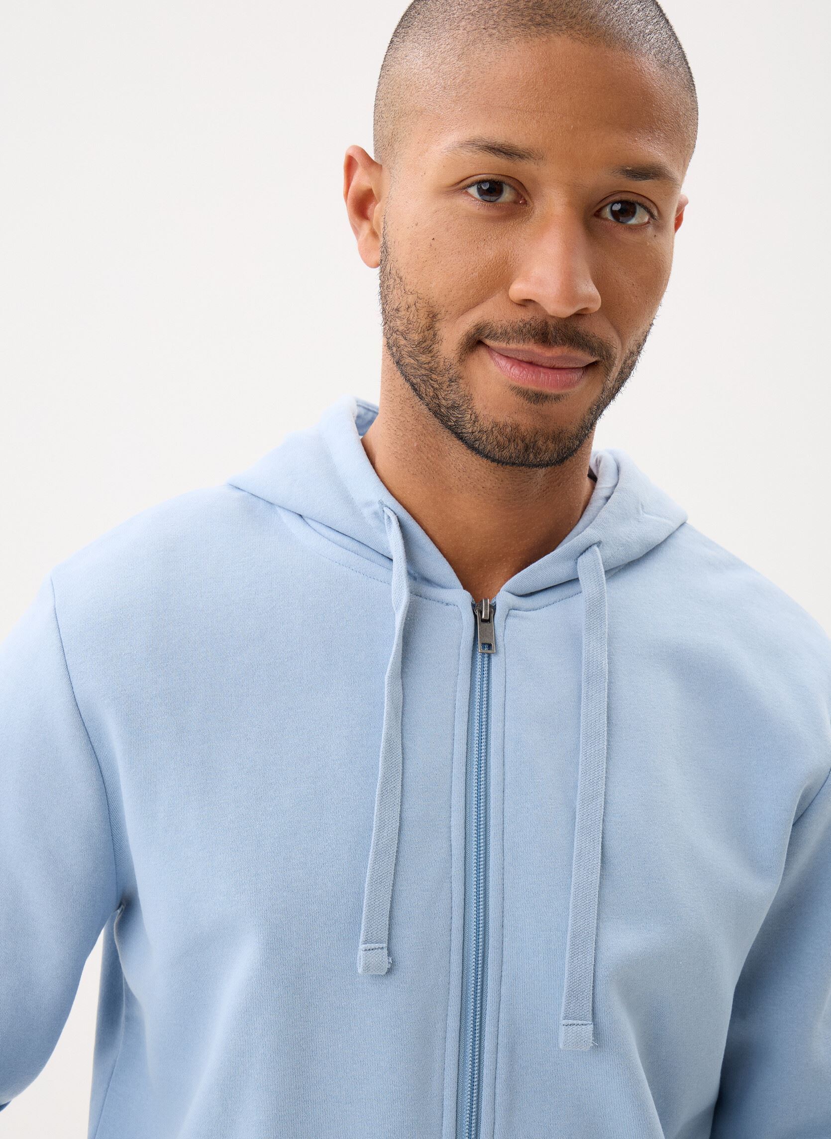 Sweaters met rits MARLONE sweat heren blauw MADE BY Sweaters met rits MARLONE sweat heren blauw SOFT CHAMBRAY