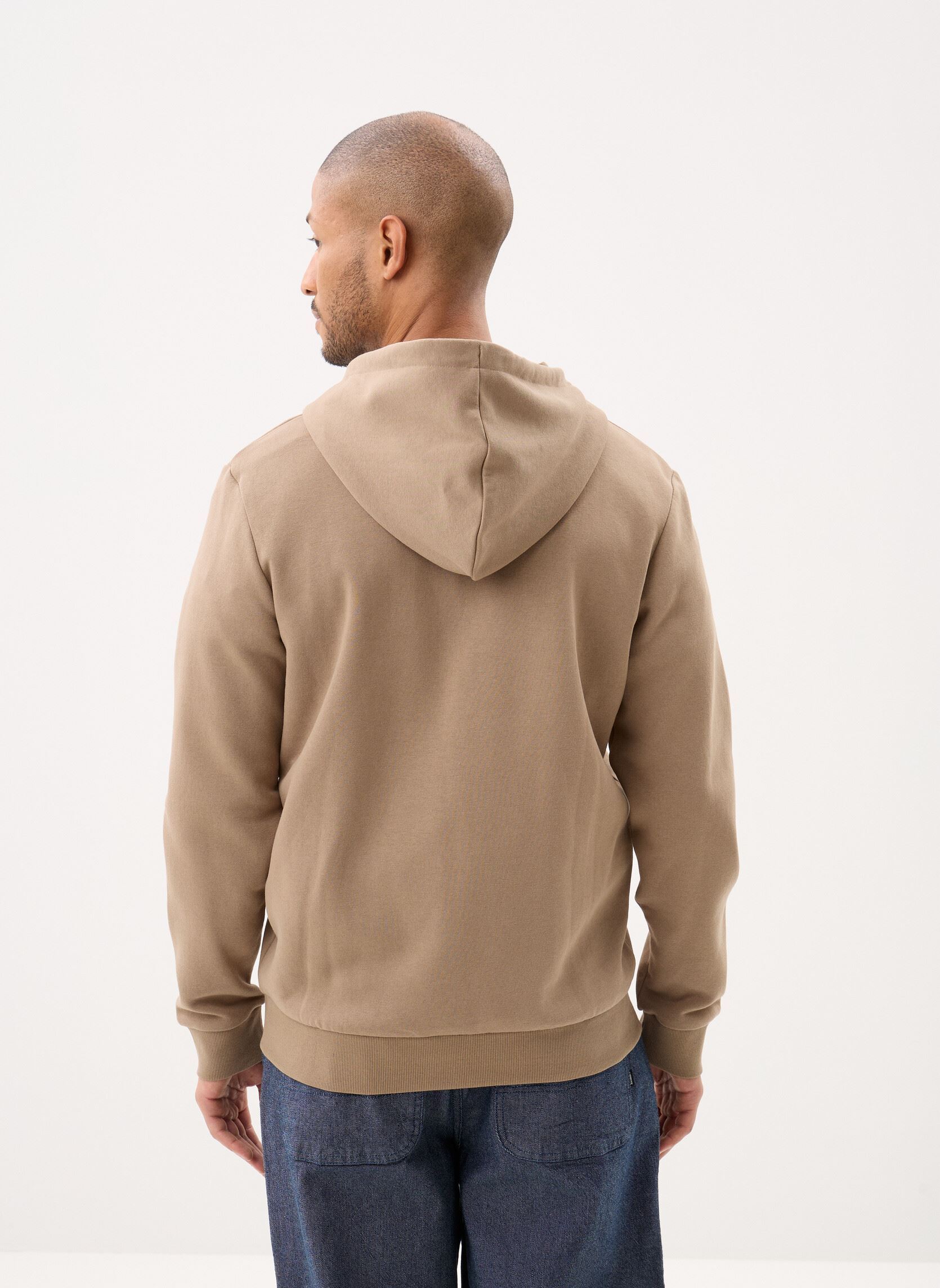 Sweaters met rits MARLONE sweat heren beige MADE BY Sweaters met rits MARLONE sweat heren beige Timber wolf