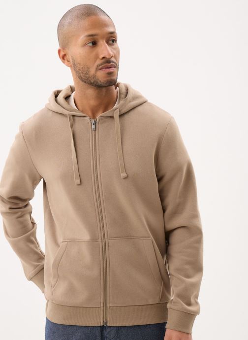MADE BY Sweats zippés MARLONE sweat homme beige