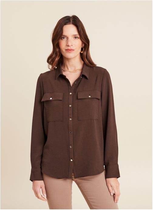 Bréal Chemises CHEMIFLOW femme marron
