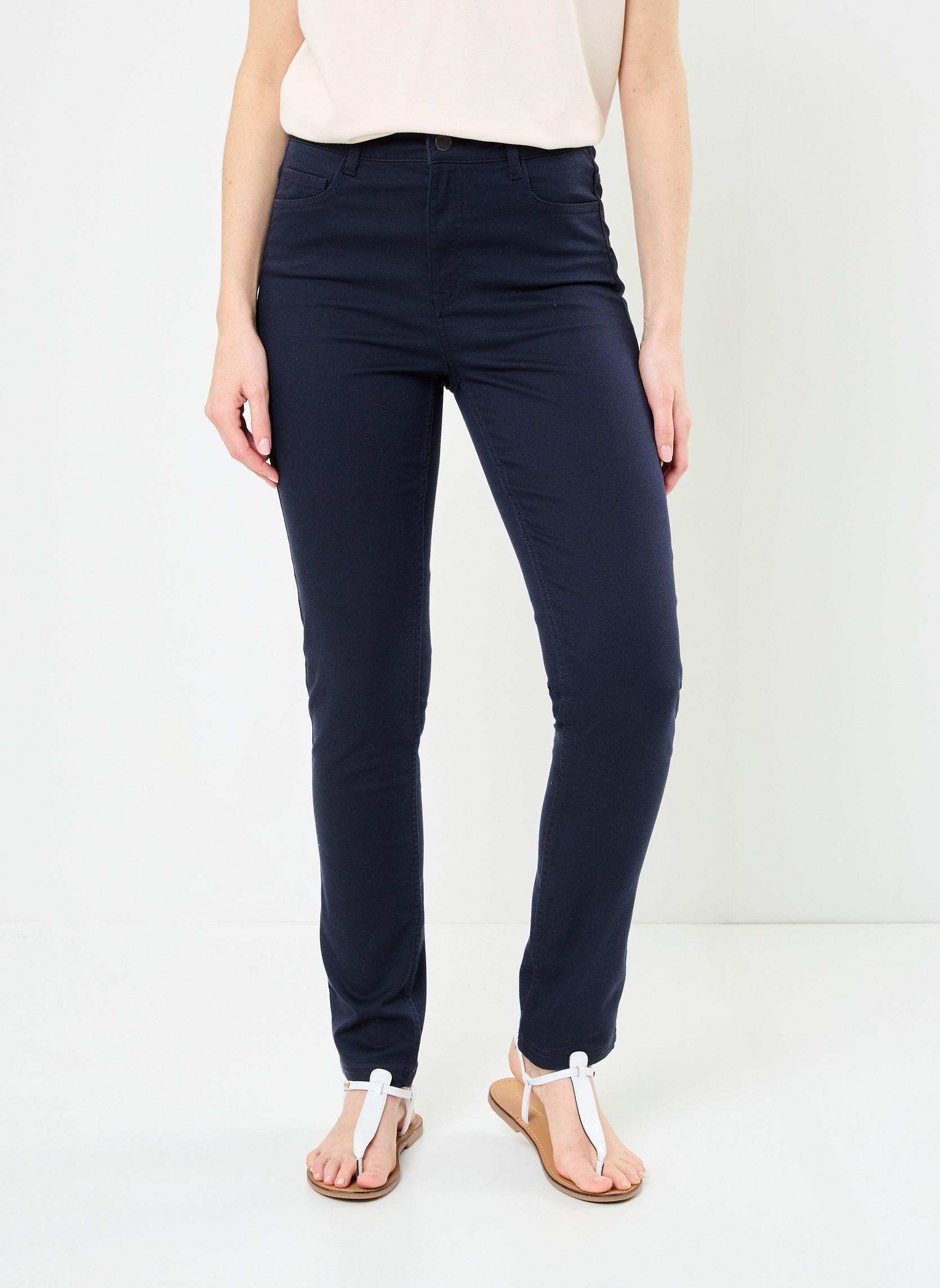 Pantalons slim PANTALON-SLIM femme bleu MADE BY Pantalons slim PANTALON-SLIM femme bleu Z**MARINE