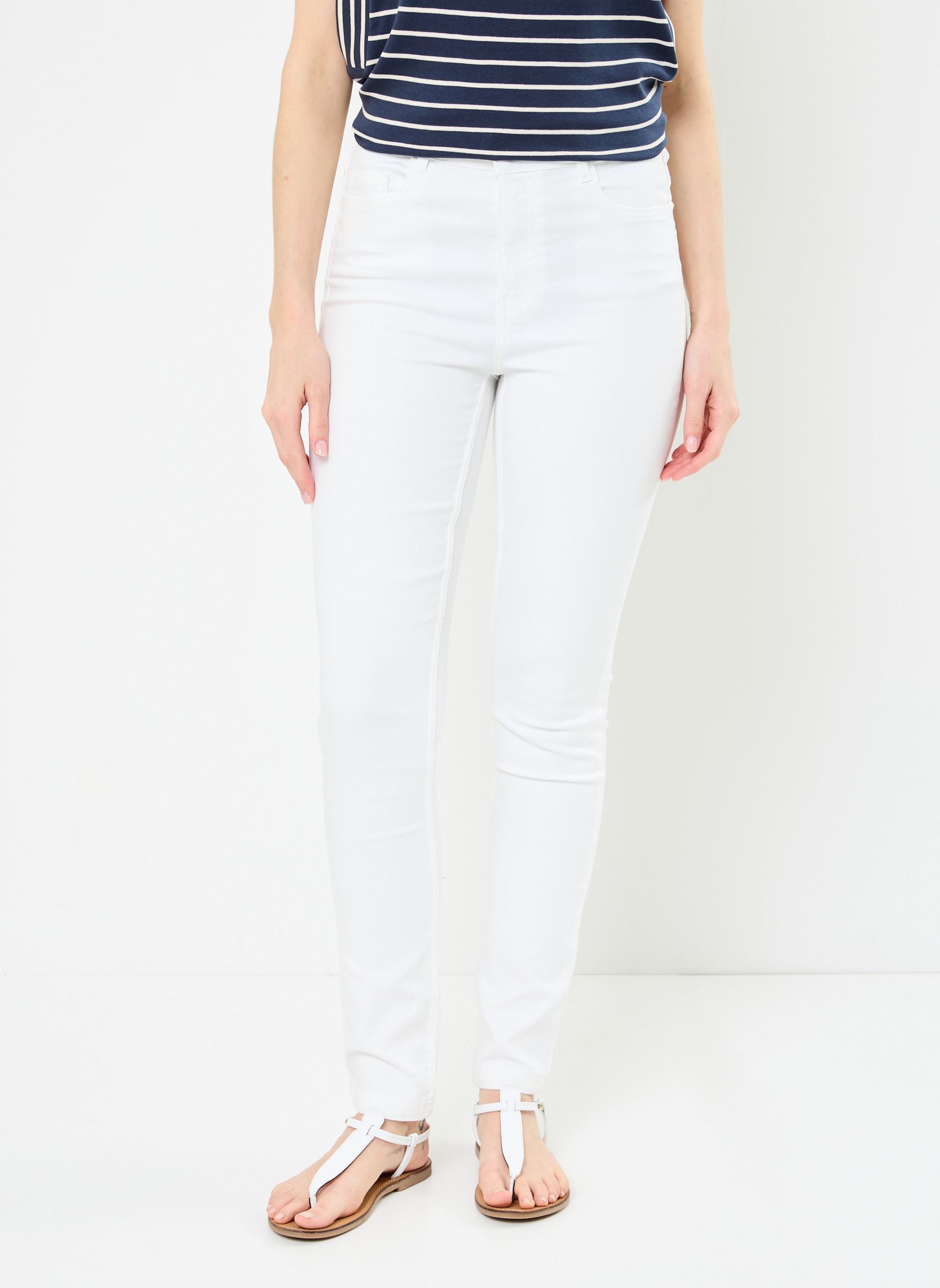 Pantalons slim PANTALON-SLIM femme blanc MADE BY Pantalons slim PANTALON-SLIM femme blanc Z*BLANC