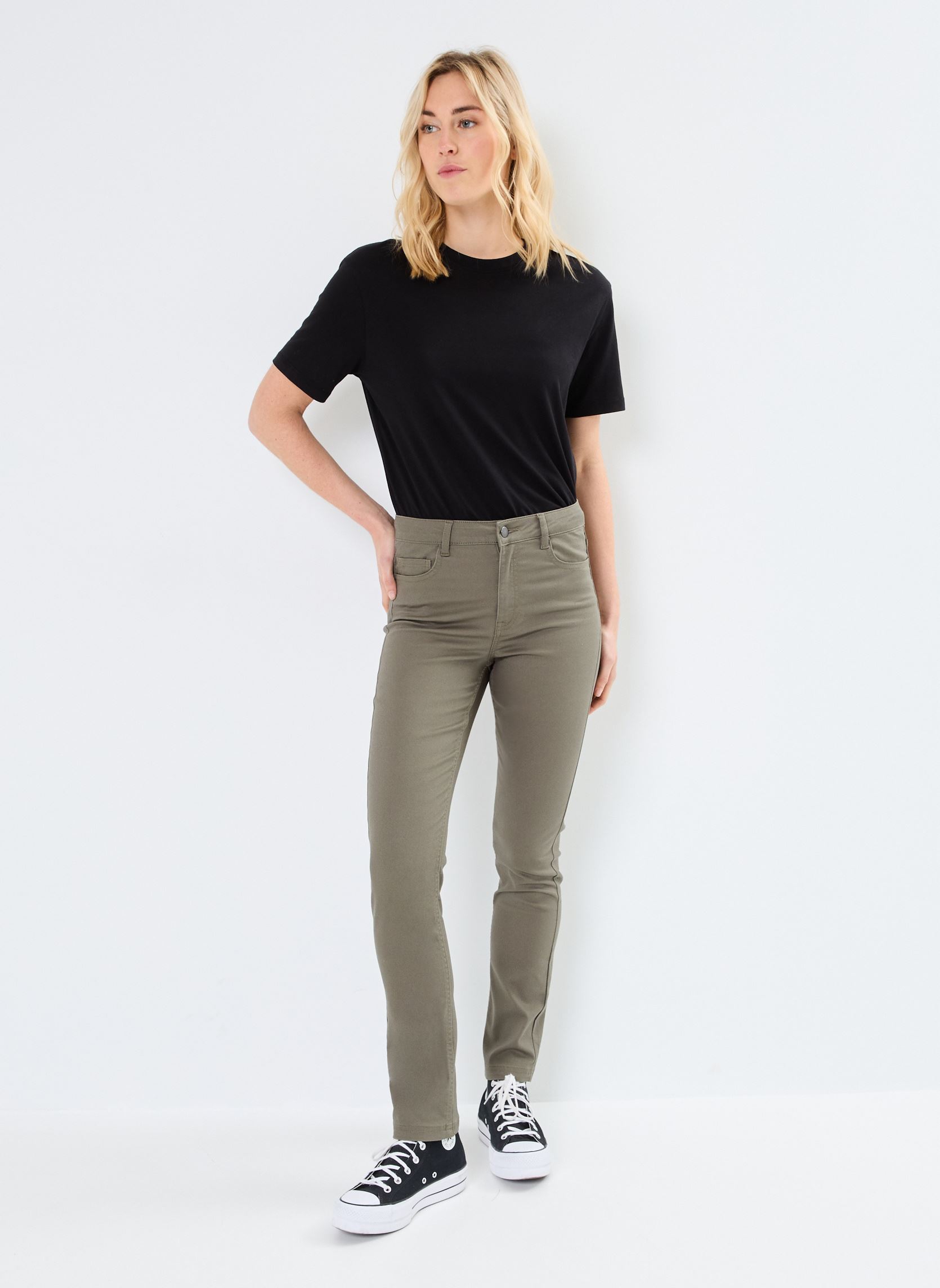 Slim-fit broeken PANTALON-SLIM dames groen MADE BY Slim-fit broeken PANTALON-SLIM dames groen Z*KAKI