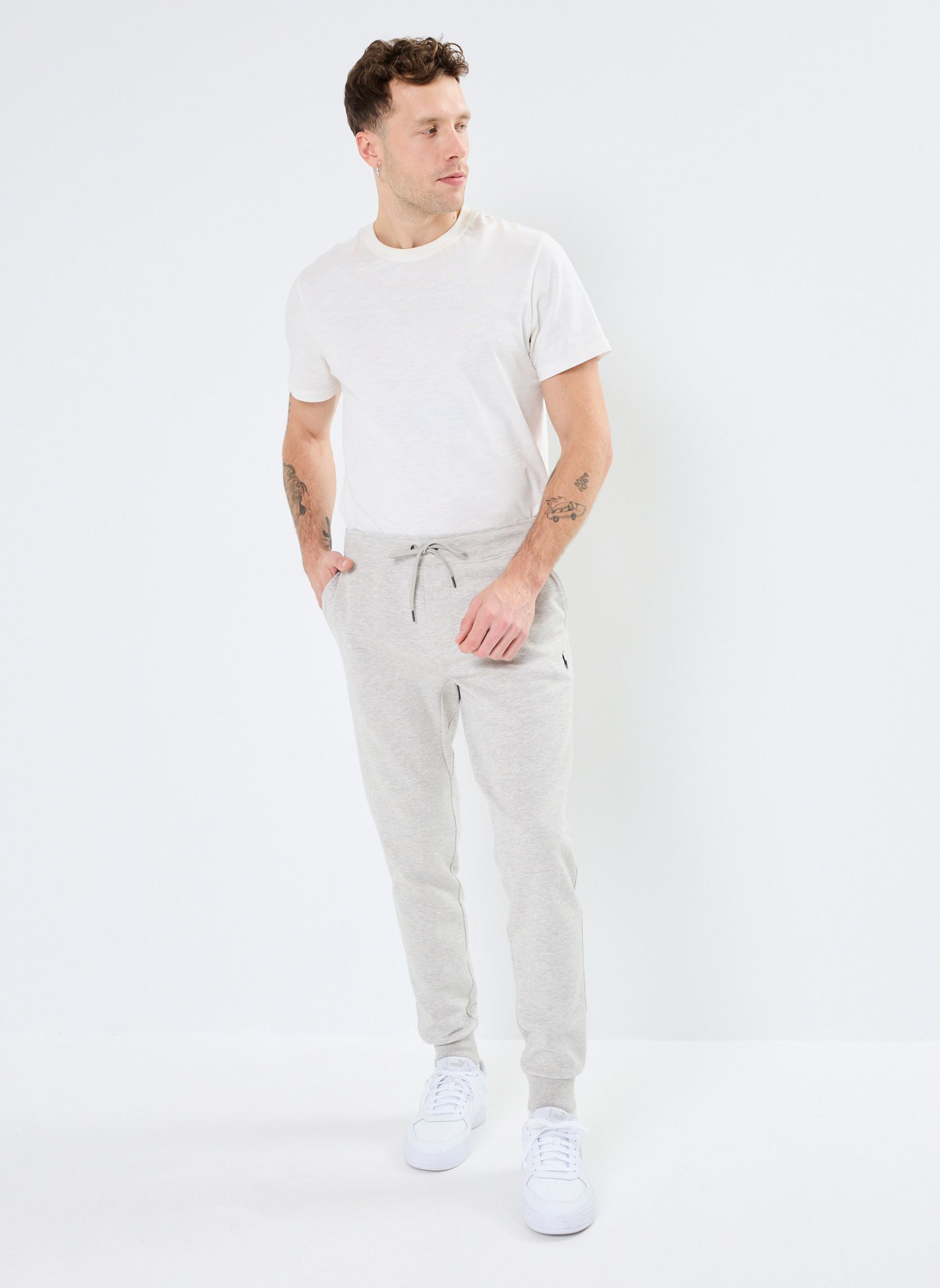 Joggings Pantalon De Jogging Maille Double 710888 homme gris Polo Ralph Lauren Joggings Pantalon De Jogging Maille Double 710888 homme gris LT SPORT HEATHER