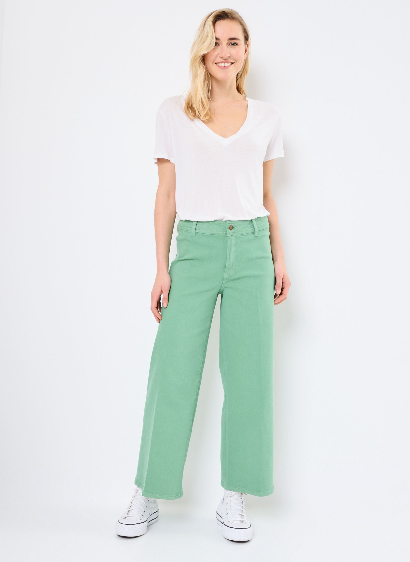 Pantalons larges PCROP femme vert MADE BY Pantalons larges PCROP femme vert GREEN SPRUCE