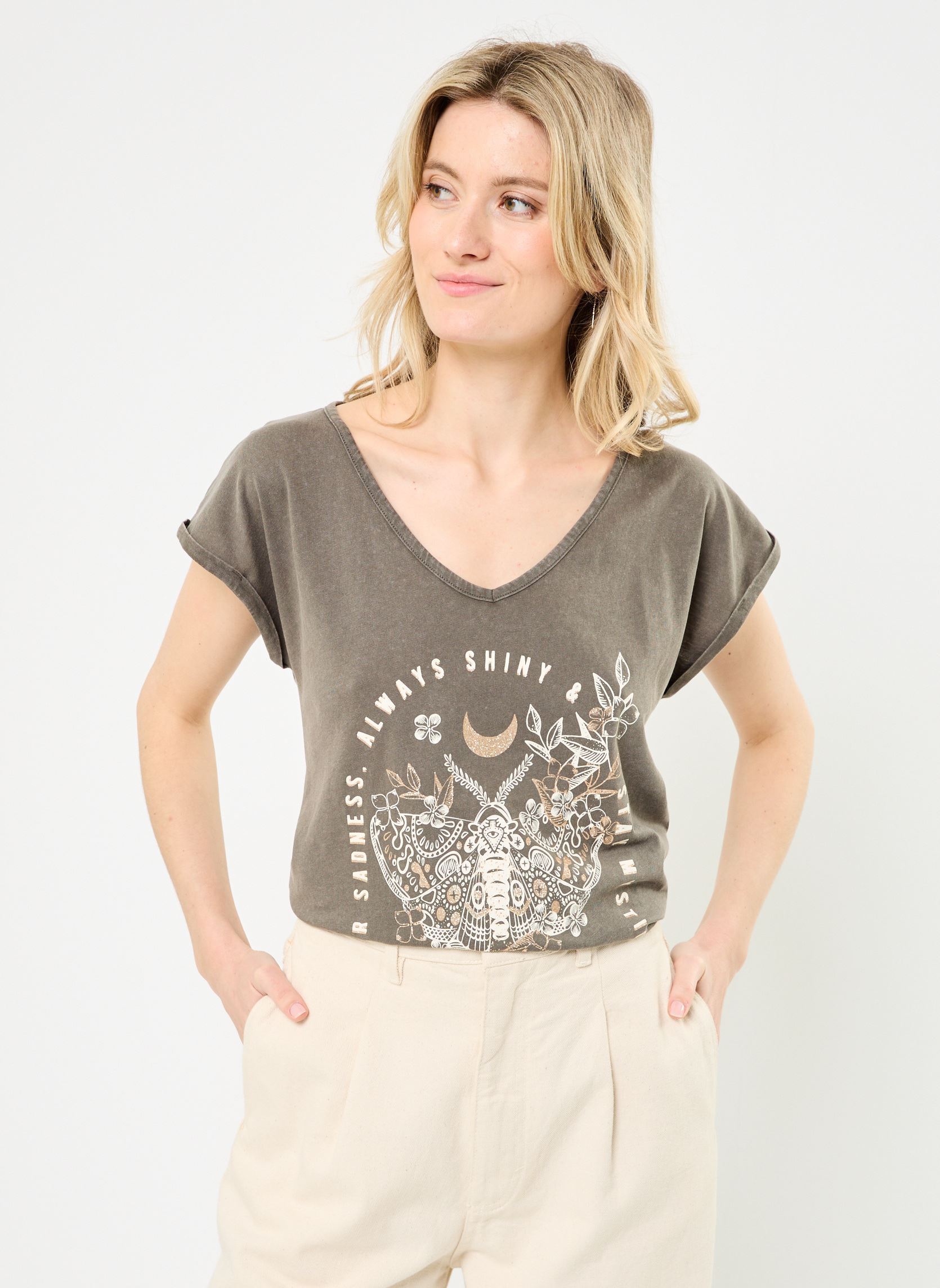 Kurzarm-T-Shirts TEPAPILLON damen grün MADE BY Kurzarm-T-Shirts TEPAPILLON damen grün MIS3 ACCIDAYS_PAPILLON_CHIMERA