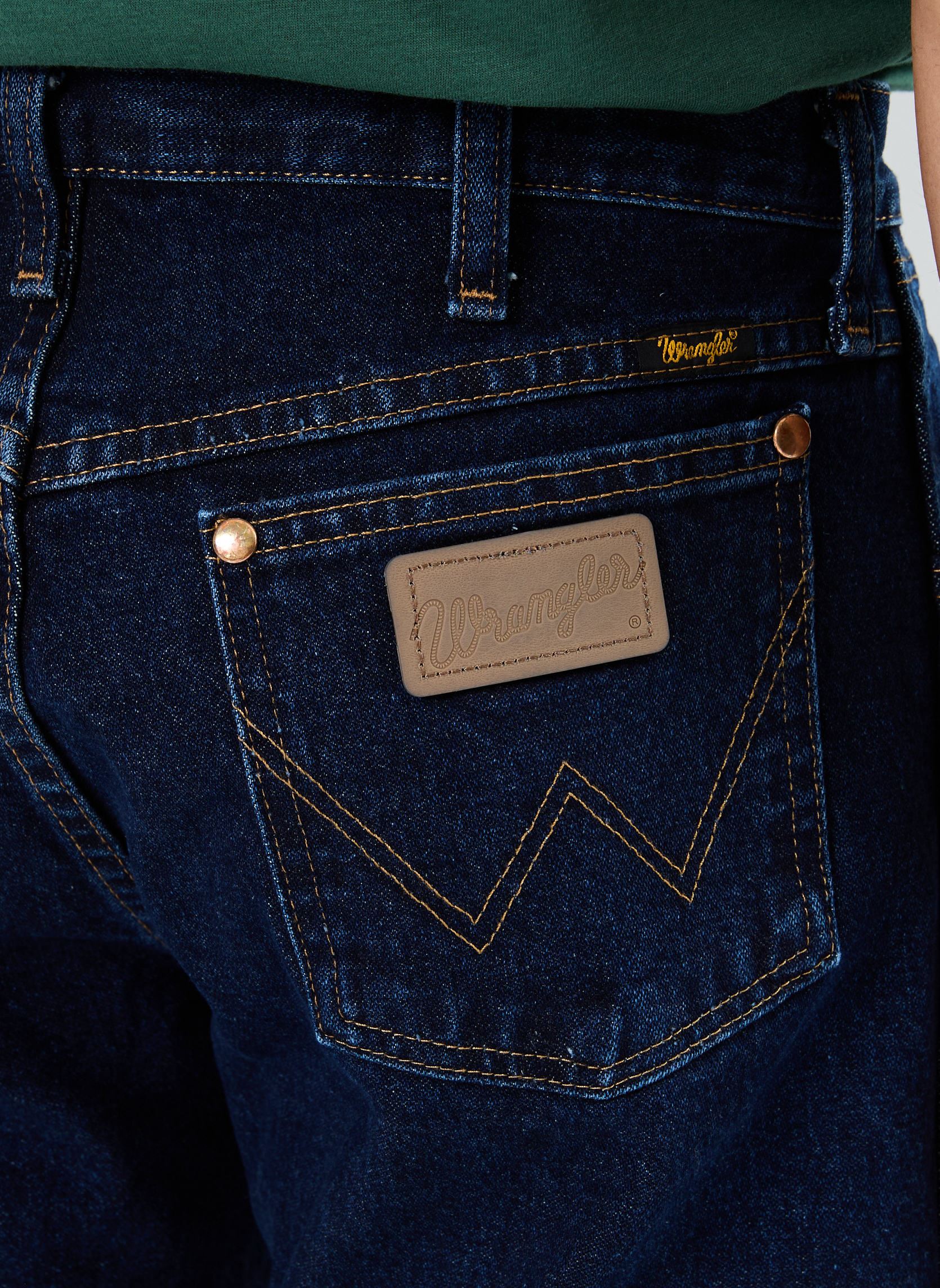 Jeans droit 13MWZ - Cow-boy cut homme bleu Wrangler Jeans droit 13MWZ - Cow-boy cut homme bleu DARK STONE