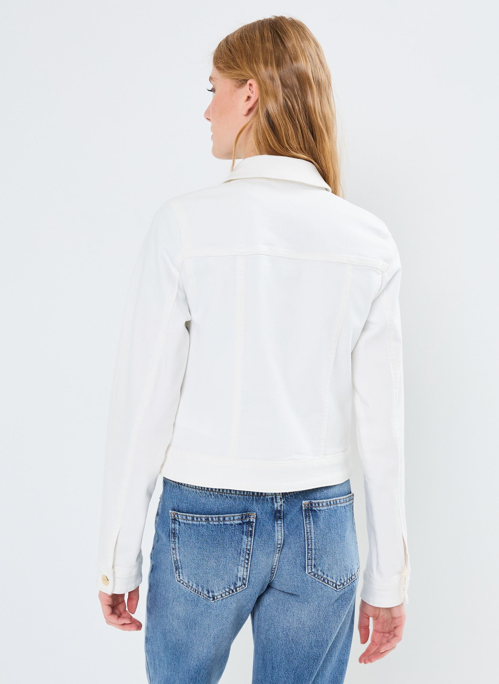 Vestes en jean VEZIPPEE-DENIM femme blanc MADE BY Vestes en jean VEZIPPEE-DENIM femme blanc DENIM BLANC