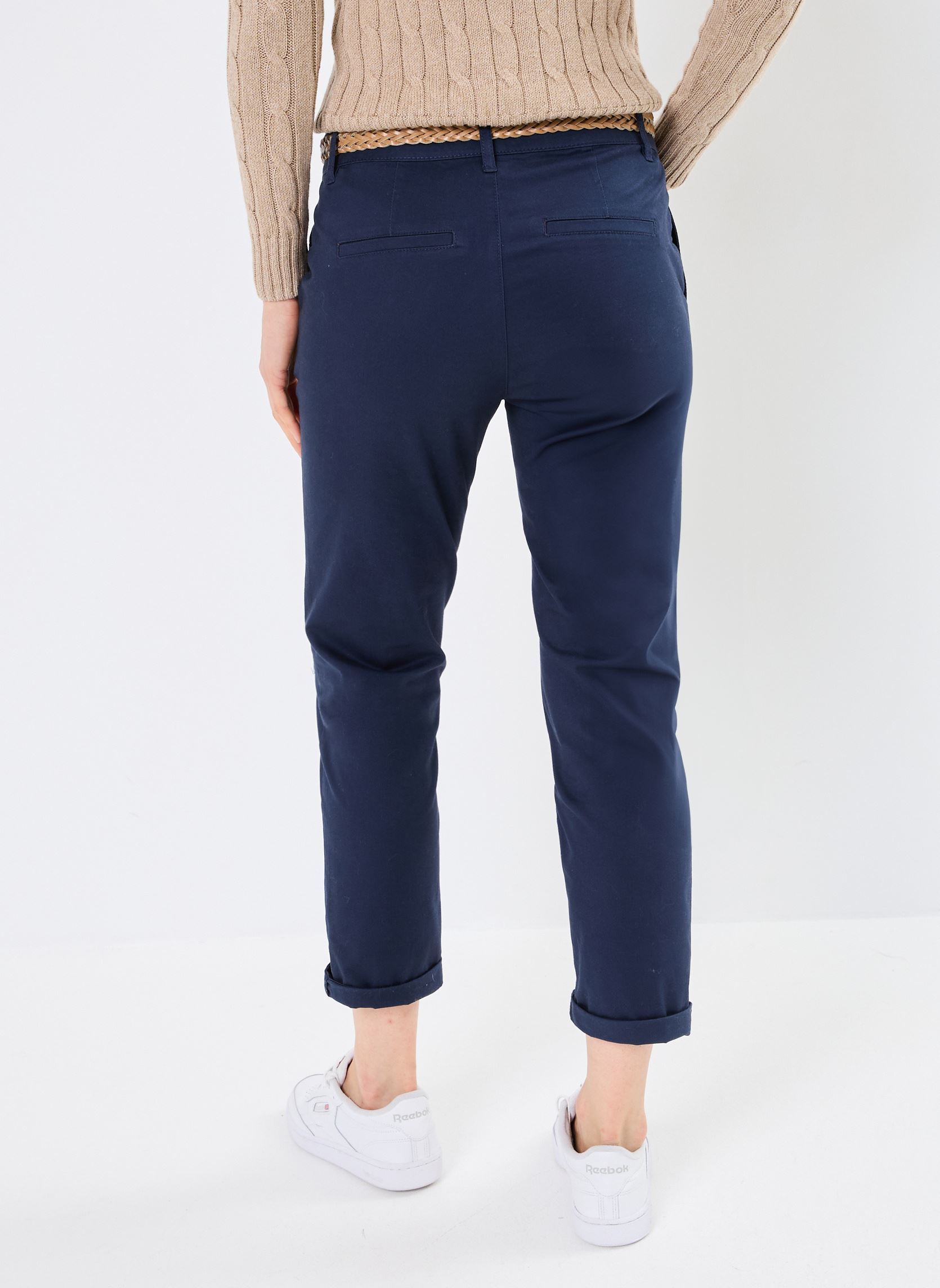 Chino broeken PANTALON-CHINO dames blauw MADE BY Chino broeken PANTALON-CHINO dames blauw BLACK IRIS