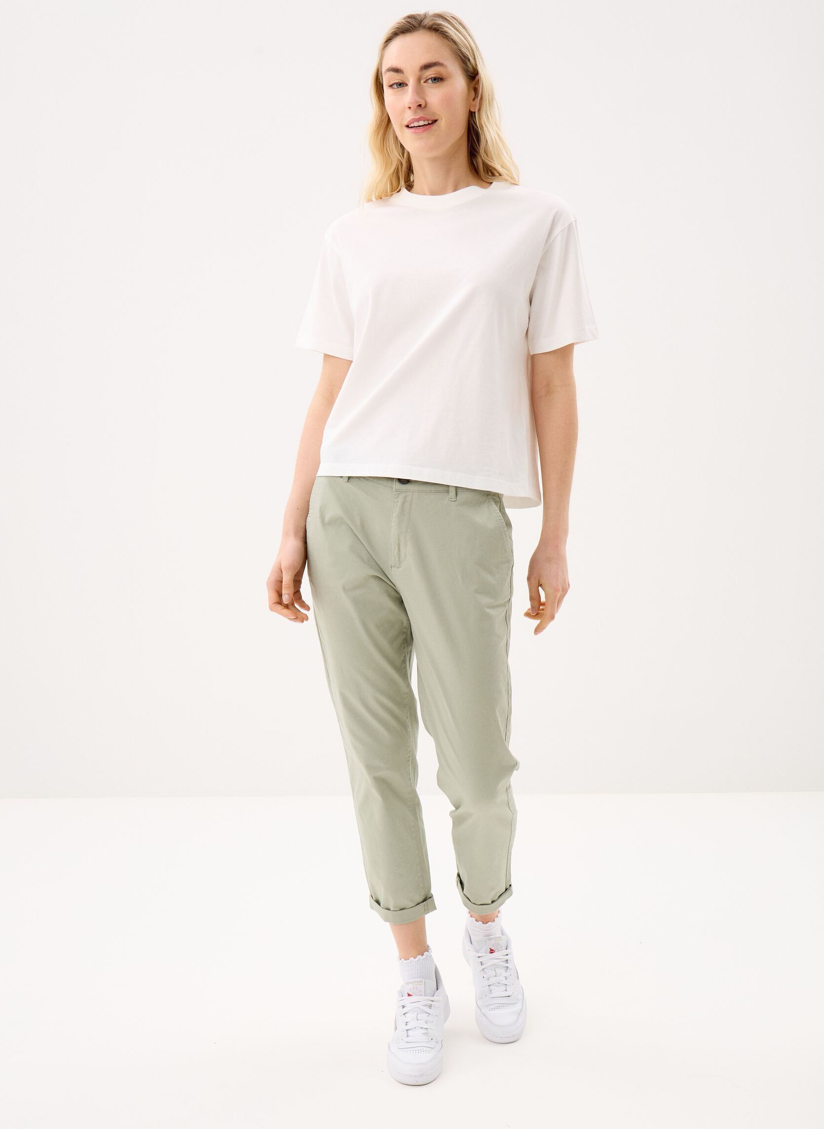 Chinohosen PANTALON-CHINO damen grün MADE BY Chinohosen PANTALON-CHINO damen grün SEAGRASS
