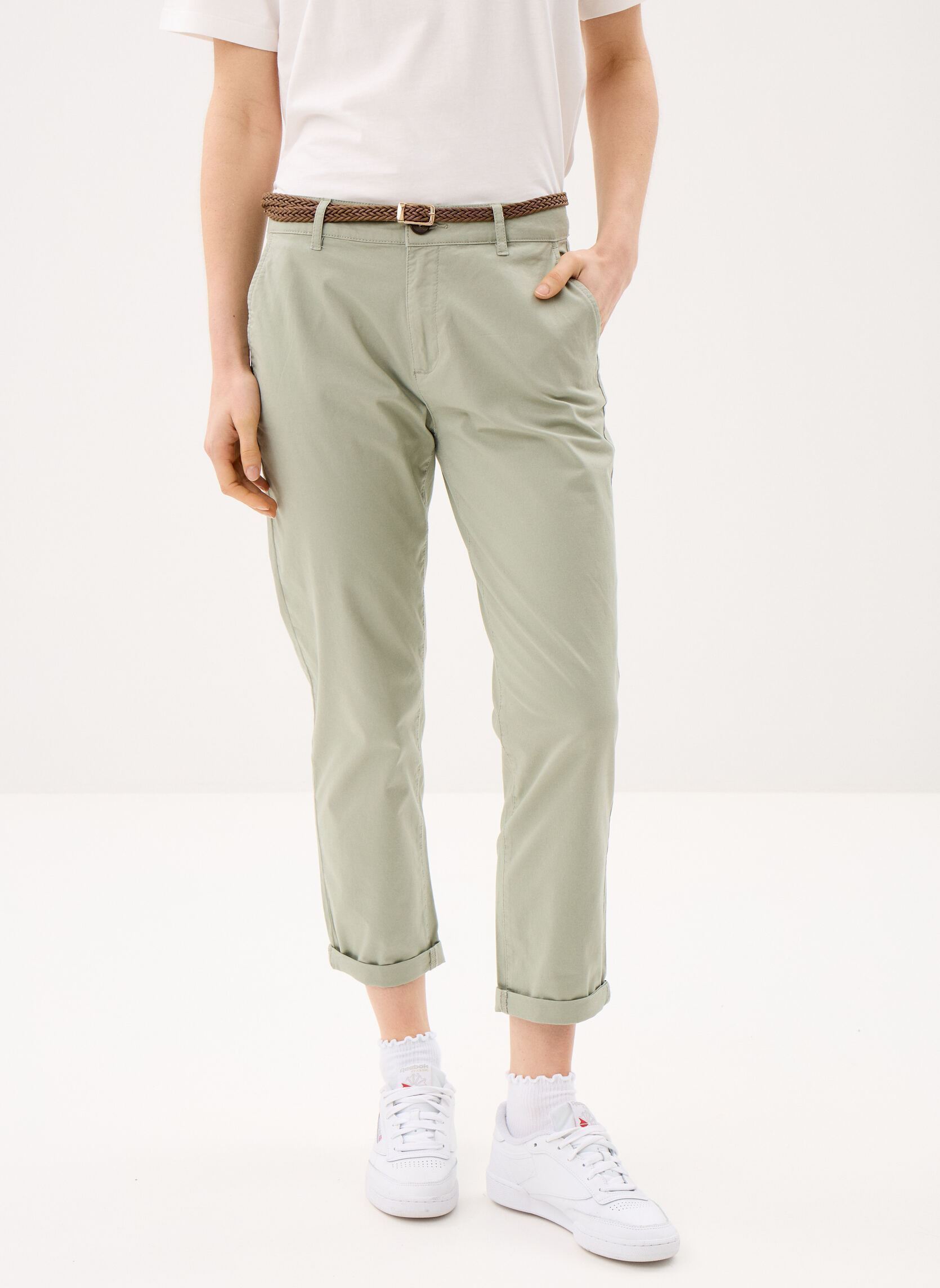 Chinohosen PANTALON-CHINO damen grün MADE BY Chinohosen PANTALON-CHINO damen grün SEAGRASS
