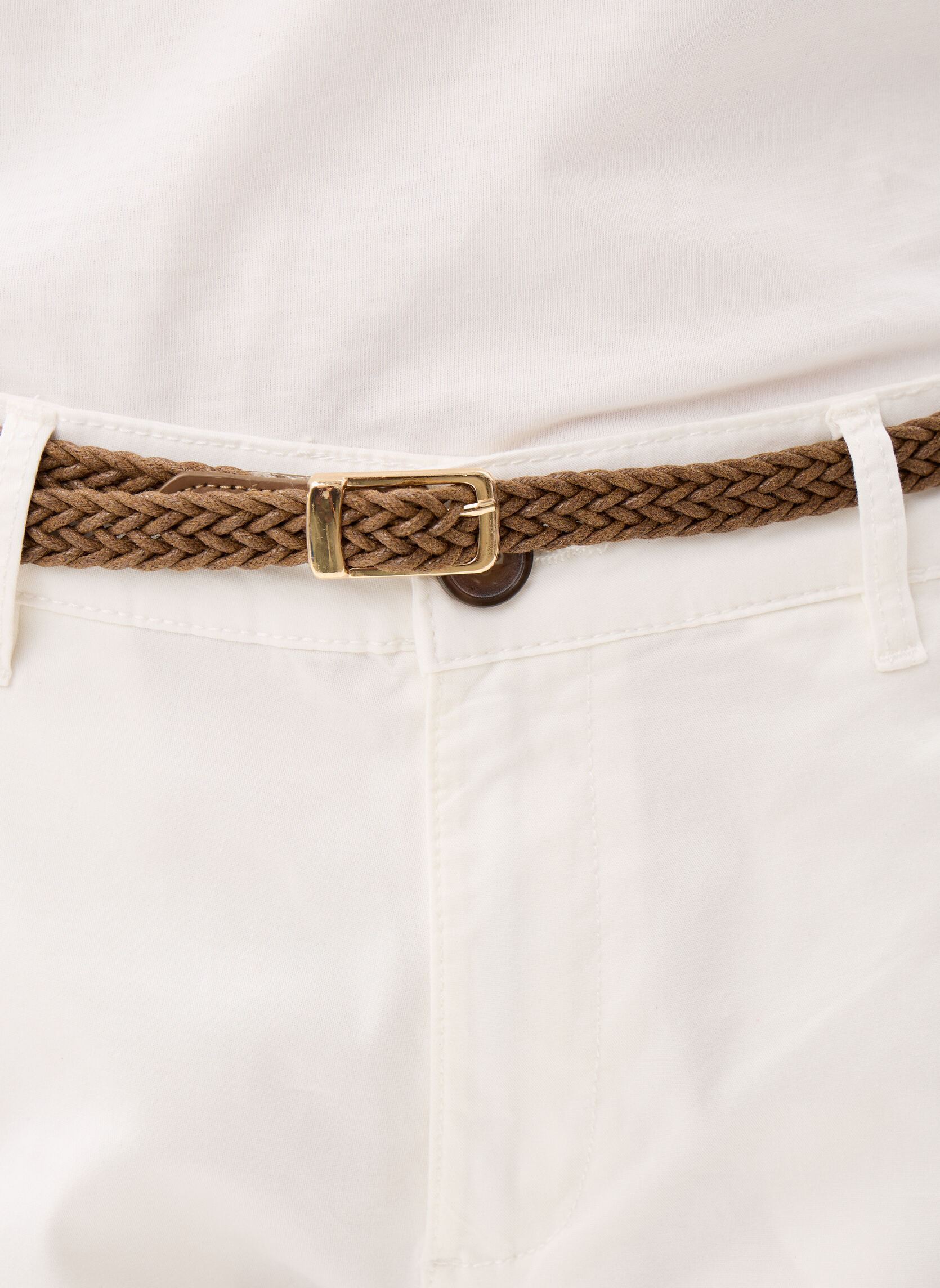 Pantalons chinos PANTALON-CHINO femme blanc MADE BY Pantalons chinos PANTALON-CHINO femme blanc CLOUD DANCER