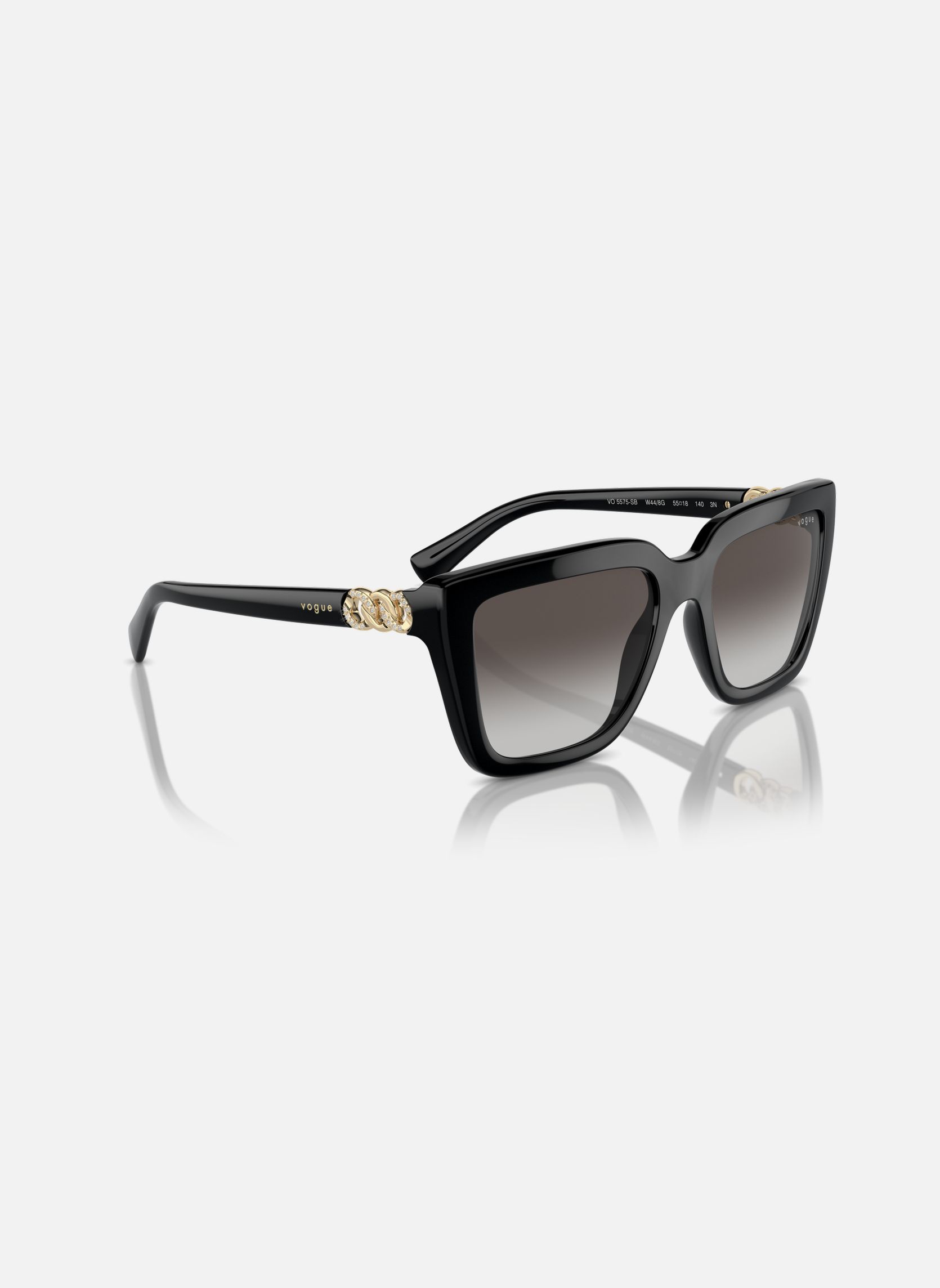 Lunettes de soleil audacieuses carrées, noir | Max Mara