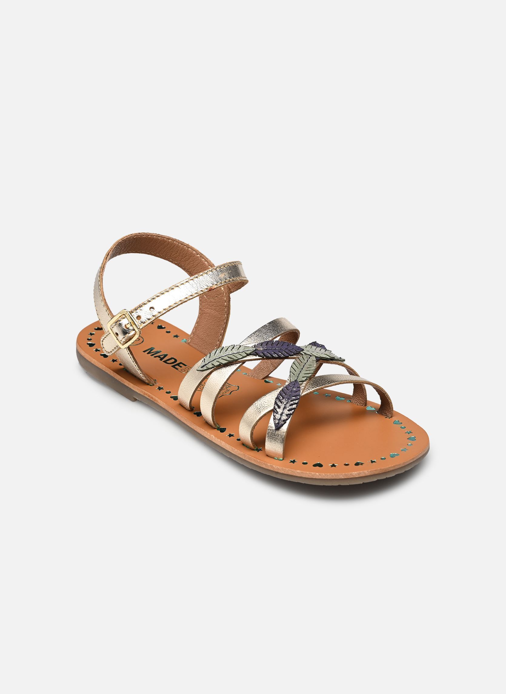 Sandales Sandales KAFLEUR LEATHER (reconduit Kiva fille or et bronze MADE BY Sandales Sandales KAFLEUR LEATHER (reconduit Kiva fille or et bronze Doré