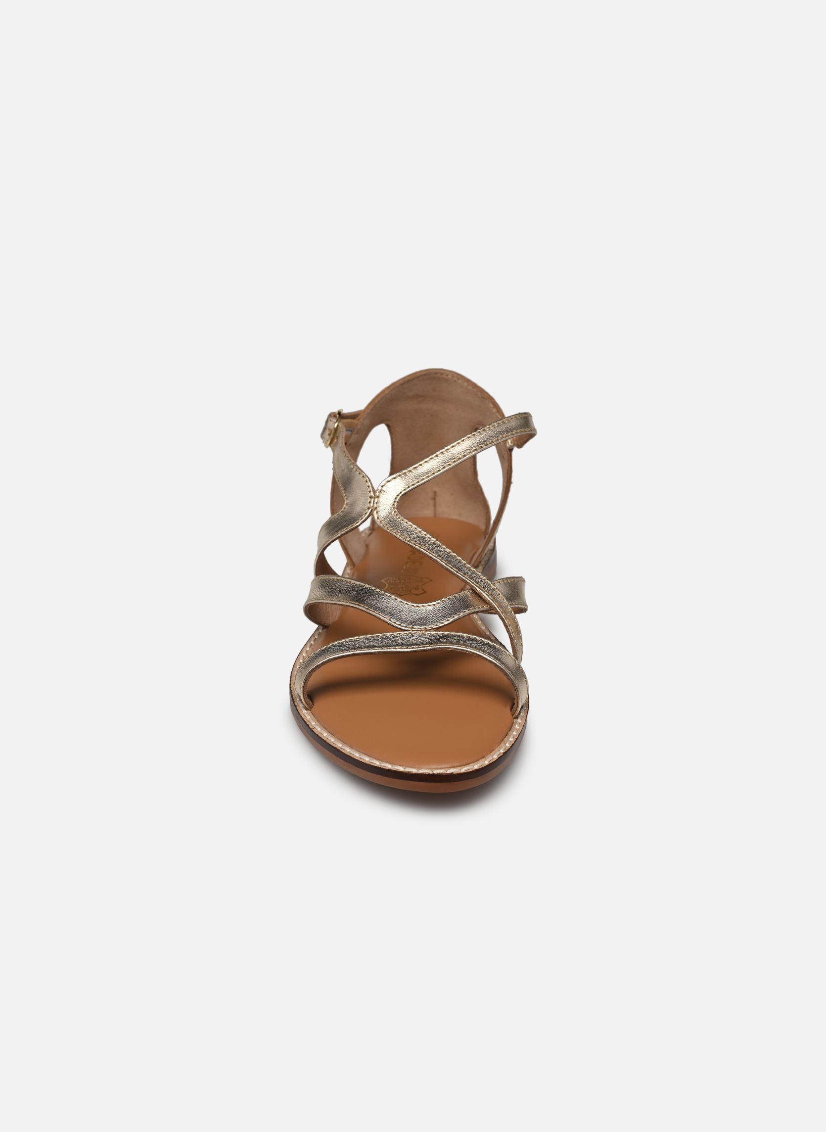 Platte sandalen Sandales KALIA leather dames goud en brons MADE BY Platte sandalen Sandales KALIA leather dames goud en brons Doré