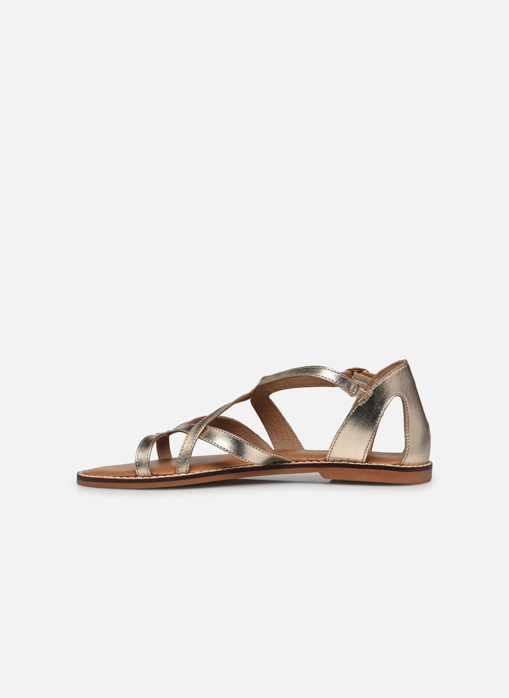 Platte sandalen Sandales KALIA leather dames goud en brons MADE BY Platte sandalen Sandales KALIA leather dames goud en brons Doré