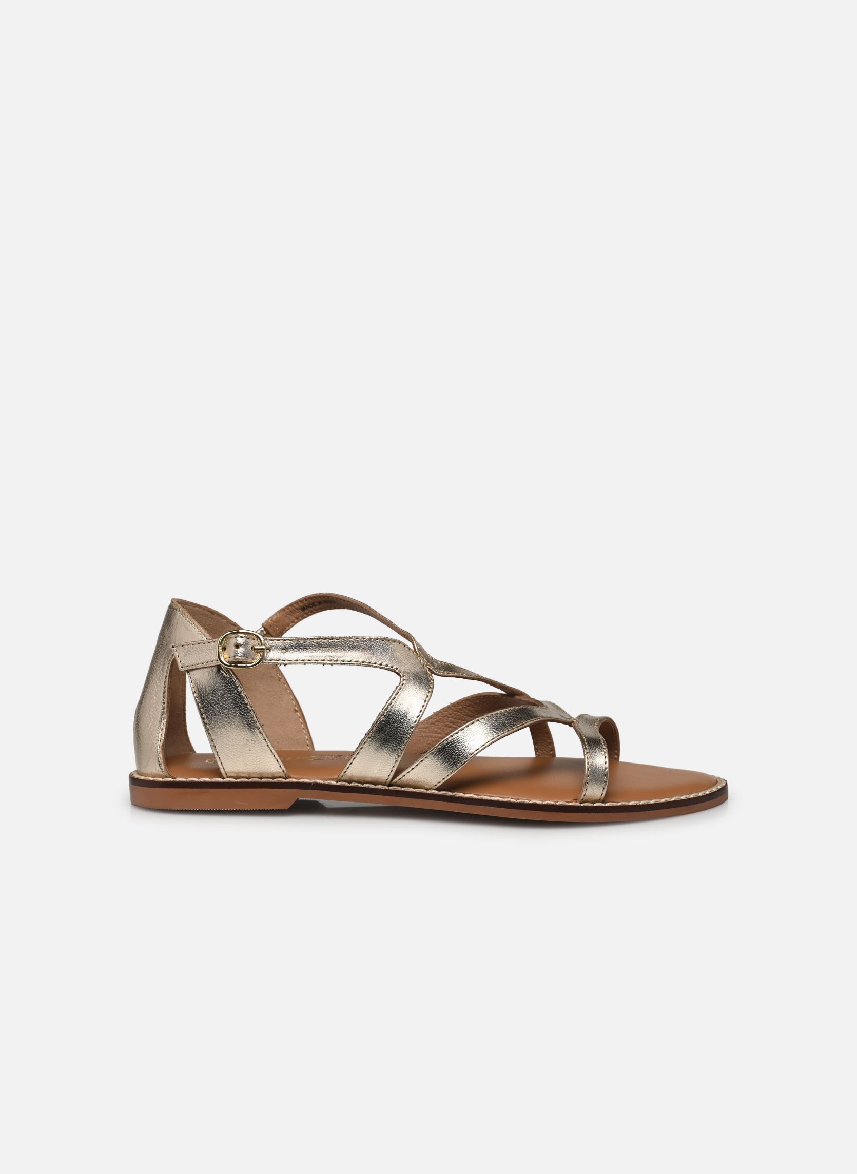 Platte sandalen Sandales KALIA leather dames goud en brons MADE BY Platte sandalen Sandales KALIA leather dames goud en brons Doré