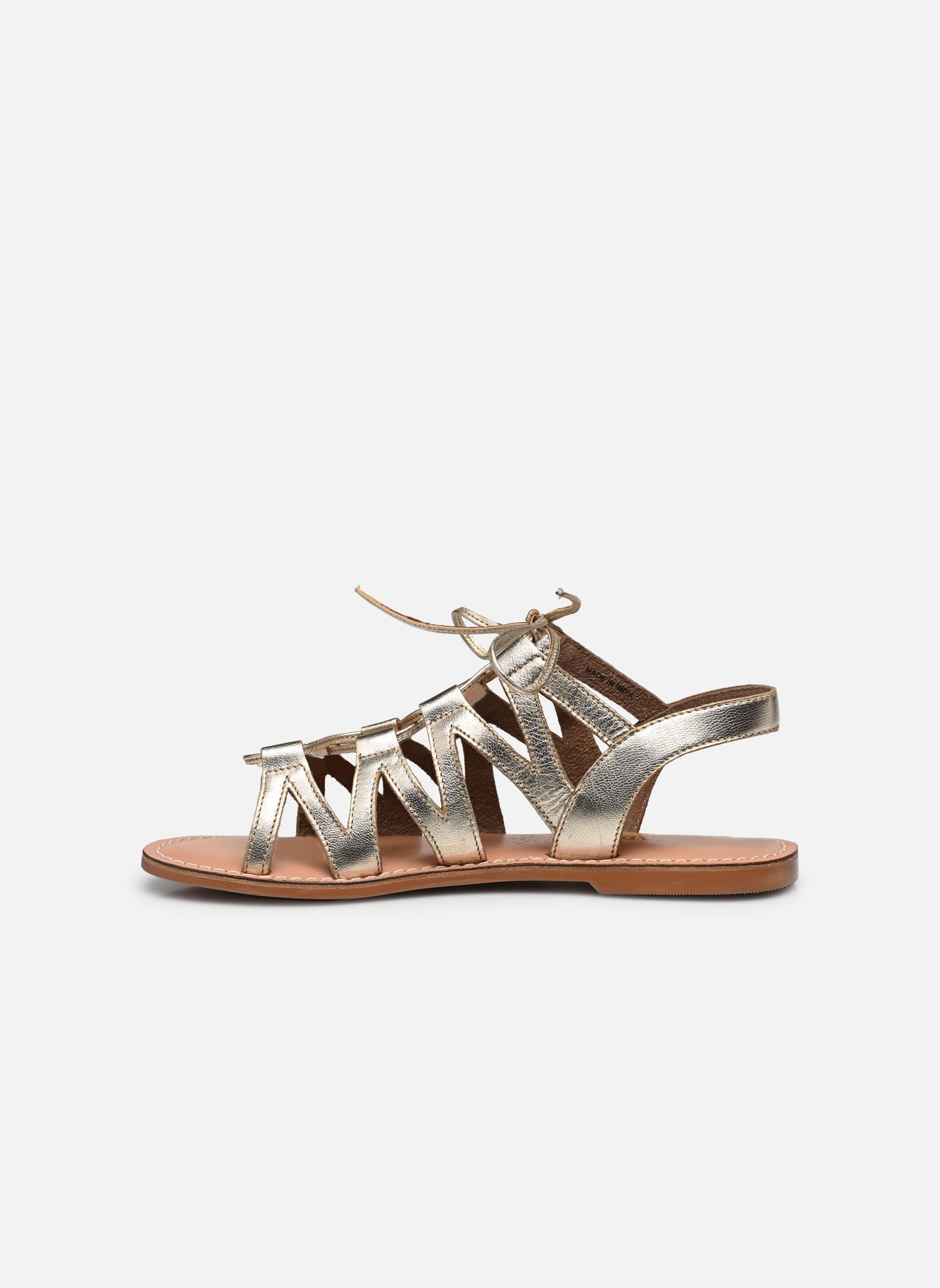 Platte sandalen Sandales KAGLI leather dames goud en brons MADE BY Platte sandalen Sandales KAGLI leather dames goud en brons DORÉ